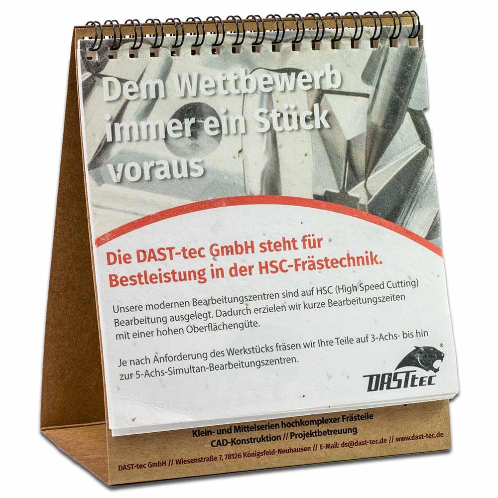 Samenpapier-Tischkalender - Weihnachten - Lavendel