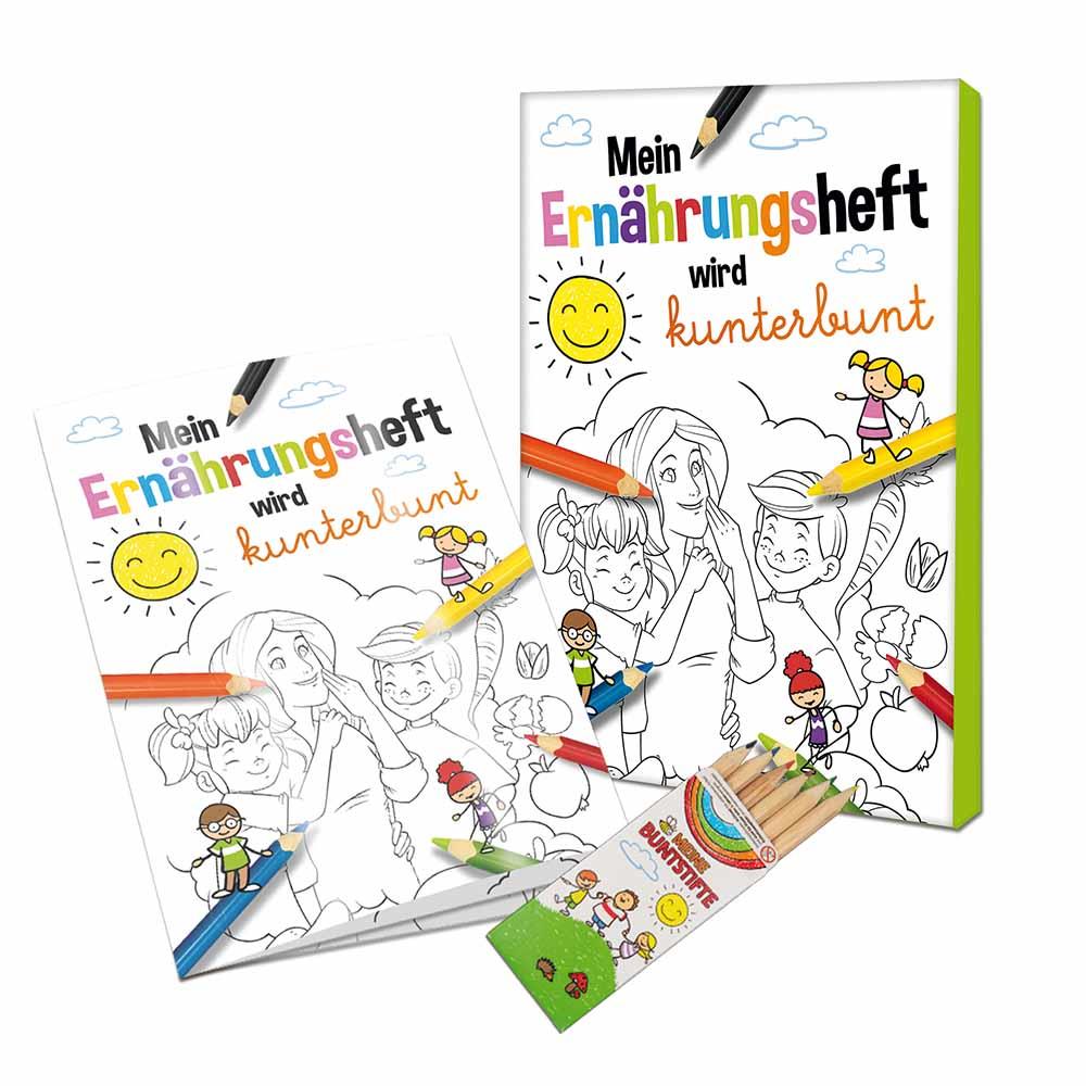 Malbuch / Mal-Set A6 - Ernährung - Malset neutral