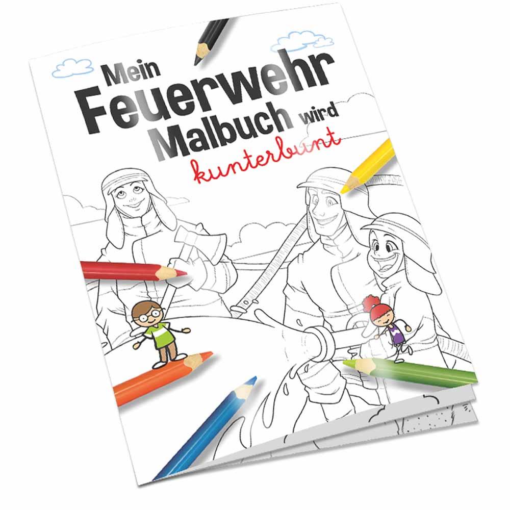 Malbuch / Mal-Set A6 - Feuerwehr - Malbuch neutral