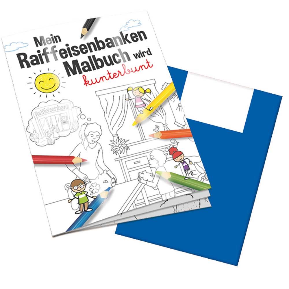 Malbuch / Mal-Set A6 - Raiffeisenbanken - Malbuch neutral