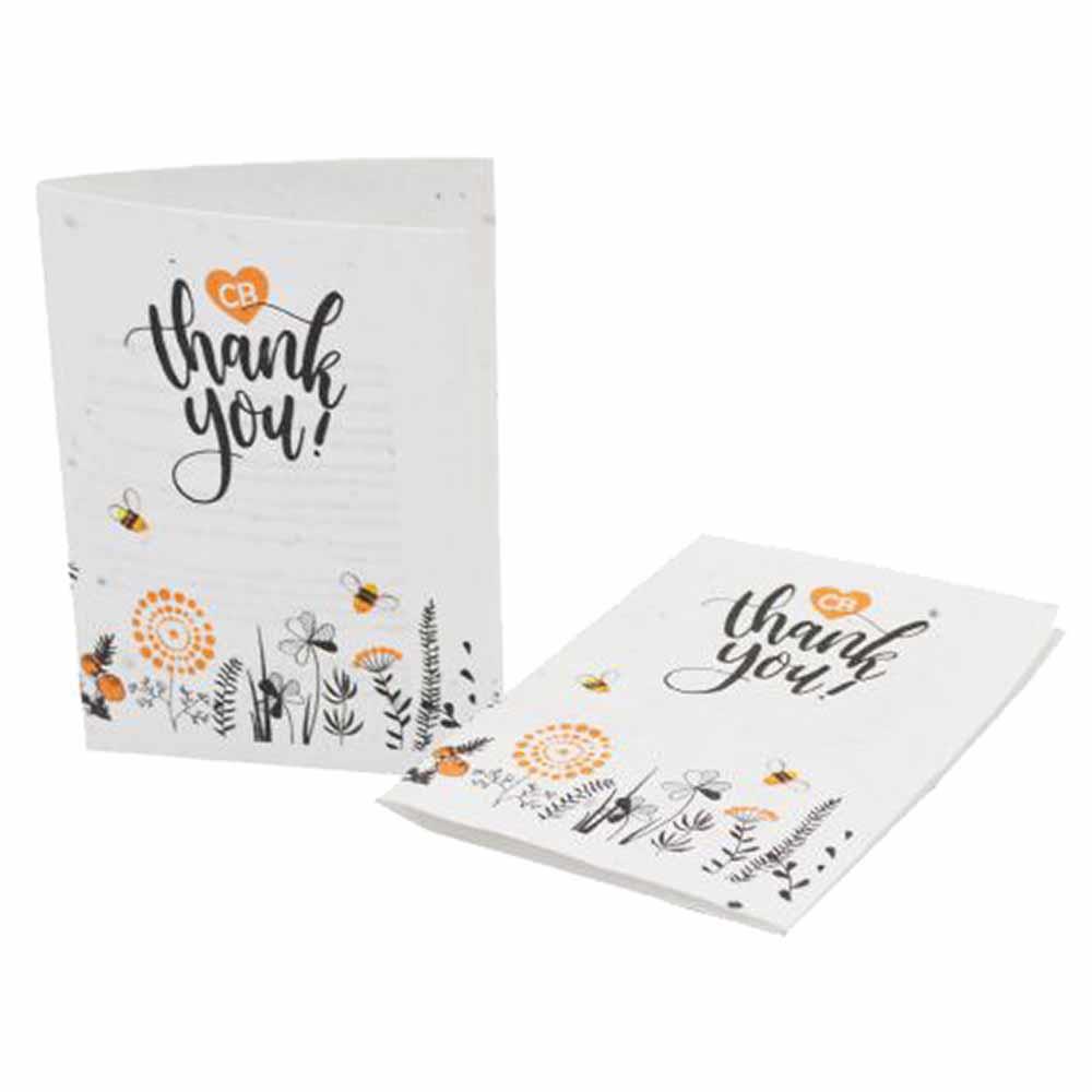 Samenpapier DIN A6 - Klappkarte - Mohnblume, Druck 4/4-c