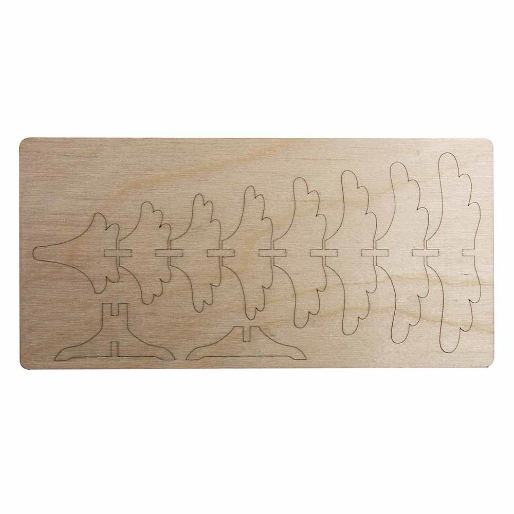 3D Holzpuzzle-Karte - Tannenbaum