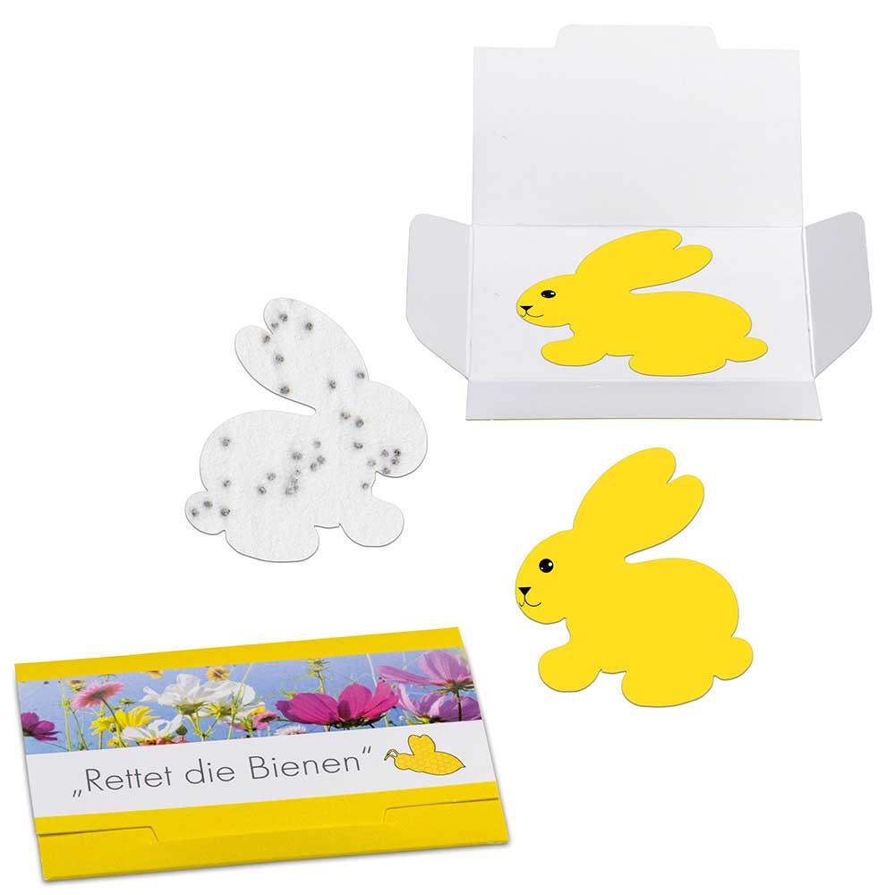 Samenpapier in Klappk�rtchen - Ostern - H�schen