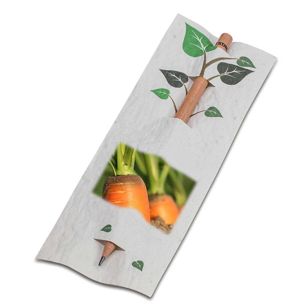Bleistift im Samenpapieretui - Ostern - Karotte, Druck 4/0-c