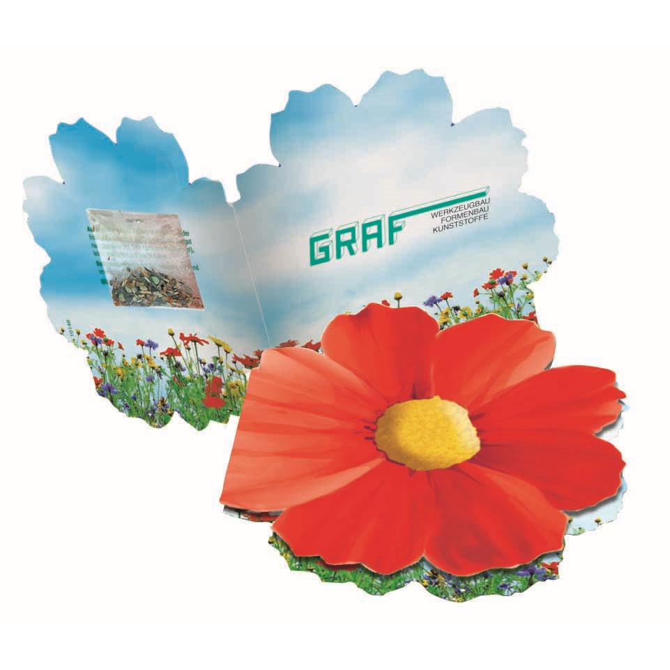 Klappkärtchen Blüte