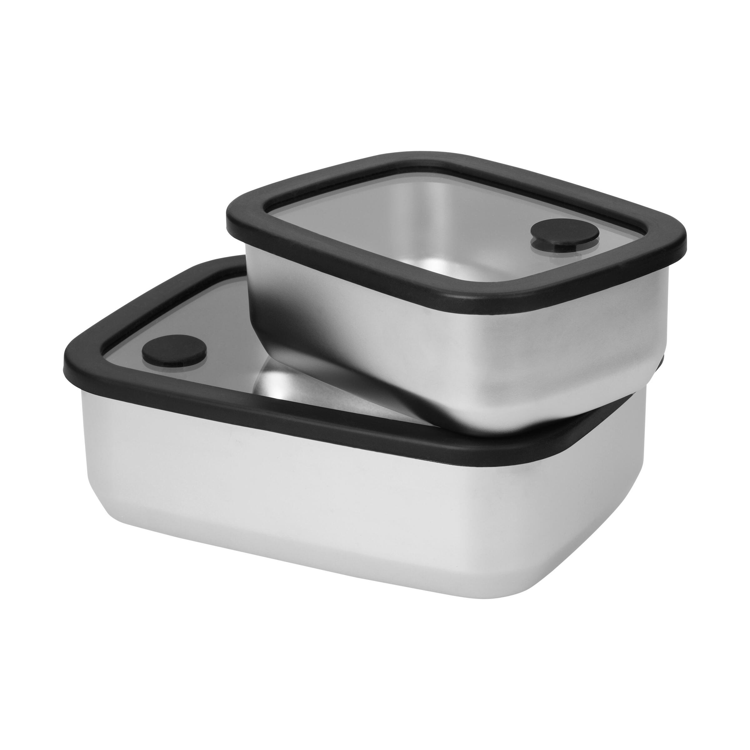 Edelstahl-Lunchbox mit Glasdeckel ´RILO´, 1100 ml