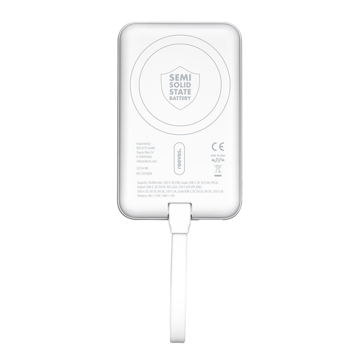 Magnetische 15W Wireless Powerbank REEVES-WATTRON PLUS X