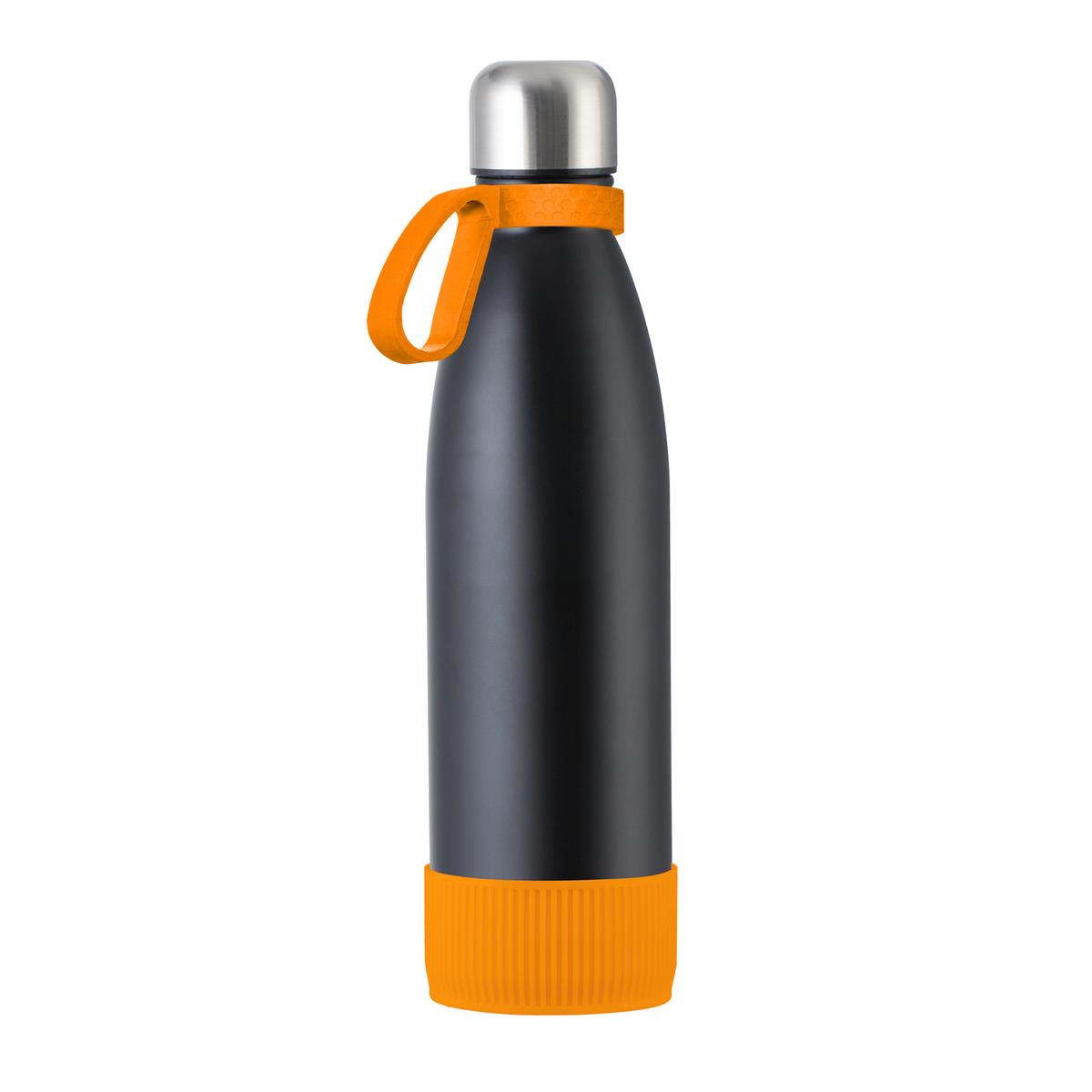 orange, schwarz, silber