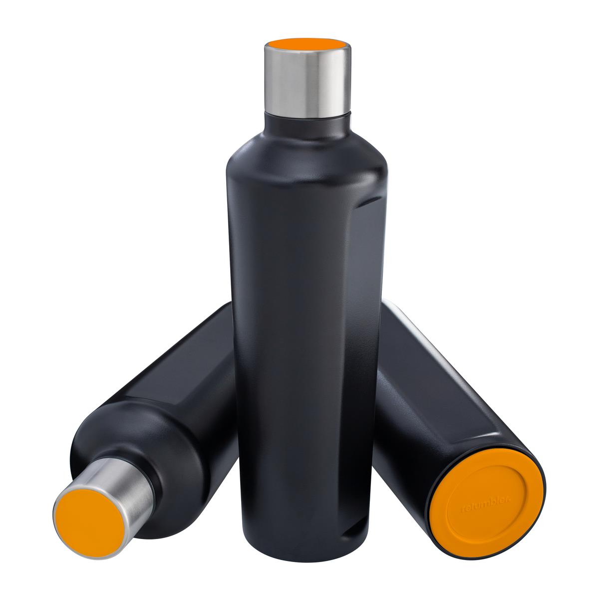 orange, schwarz, silber