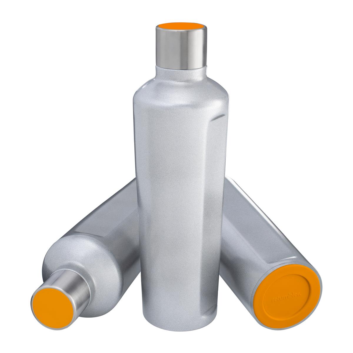 orange, silber