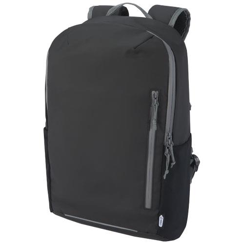 Aqua wasserabweisender 15´ Laptop-Rucksack aus GRS Recyclingmaterial 21 L
