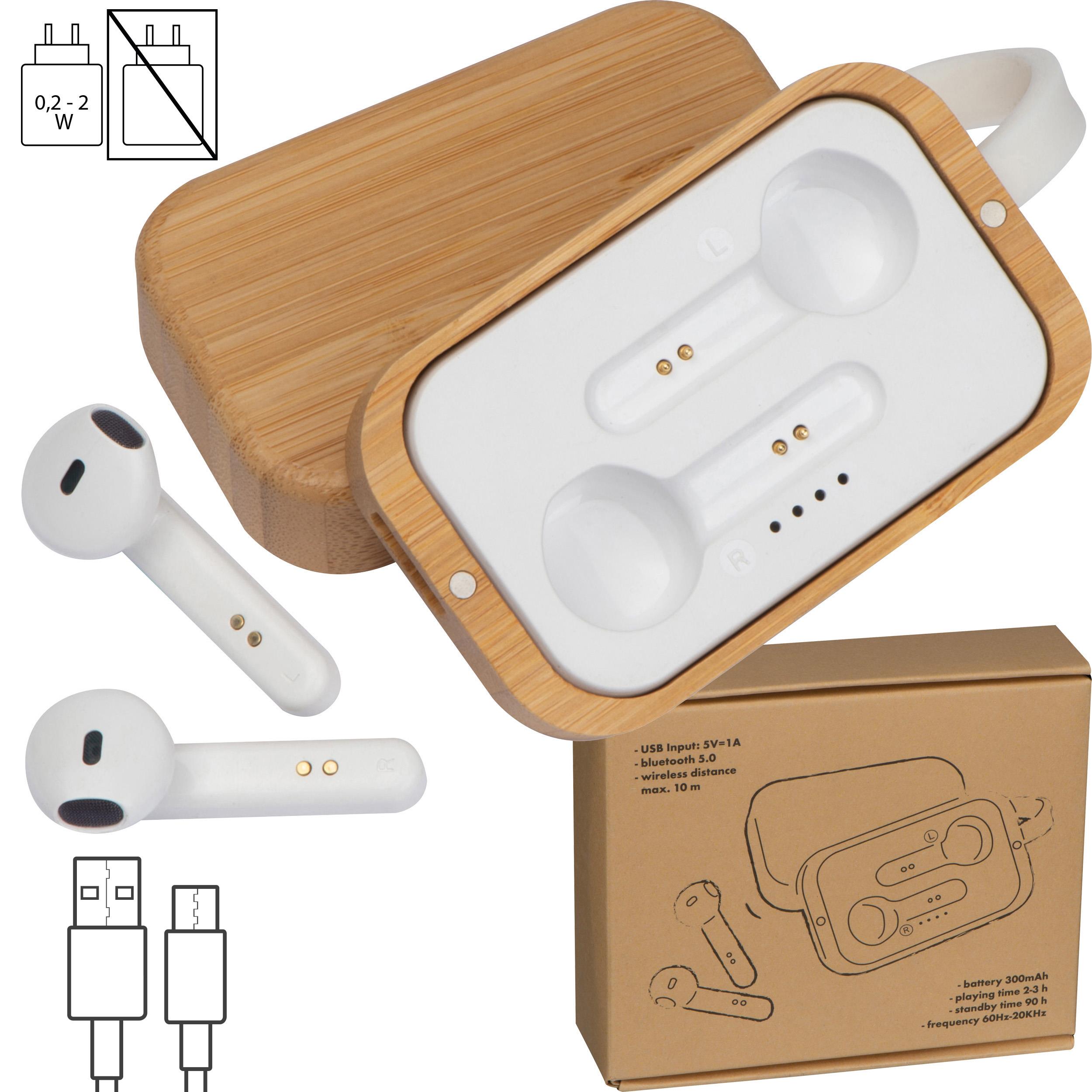 Bluetooth Kopfh�rer in einer Bambusbox HAZEL