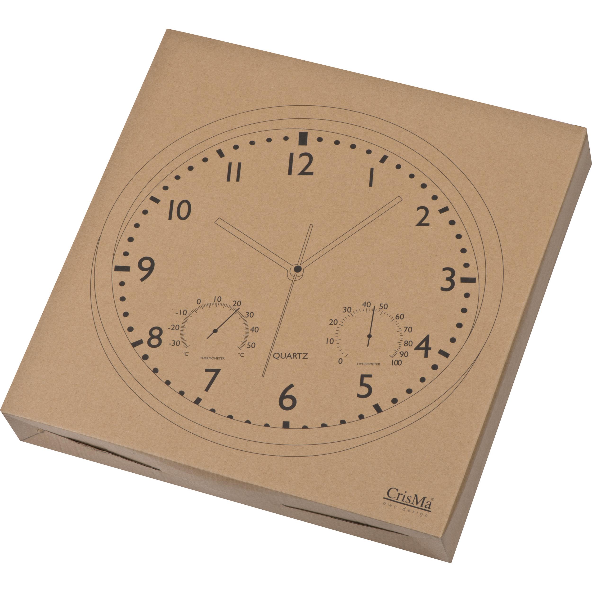 Wanduhr mit Hygro - und Thermometer LUIZA