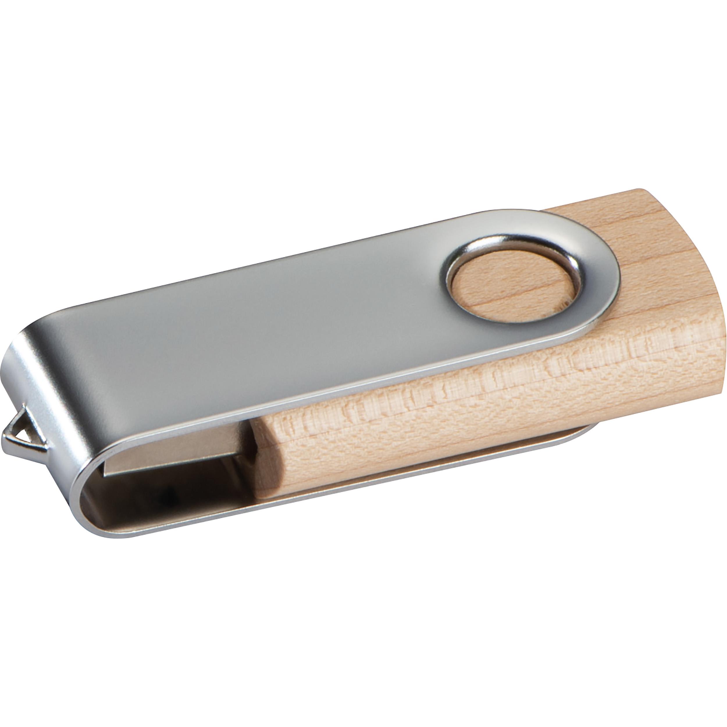 USB Stick aus hellem Holz 4GB KLAUDIA