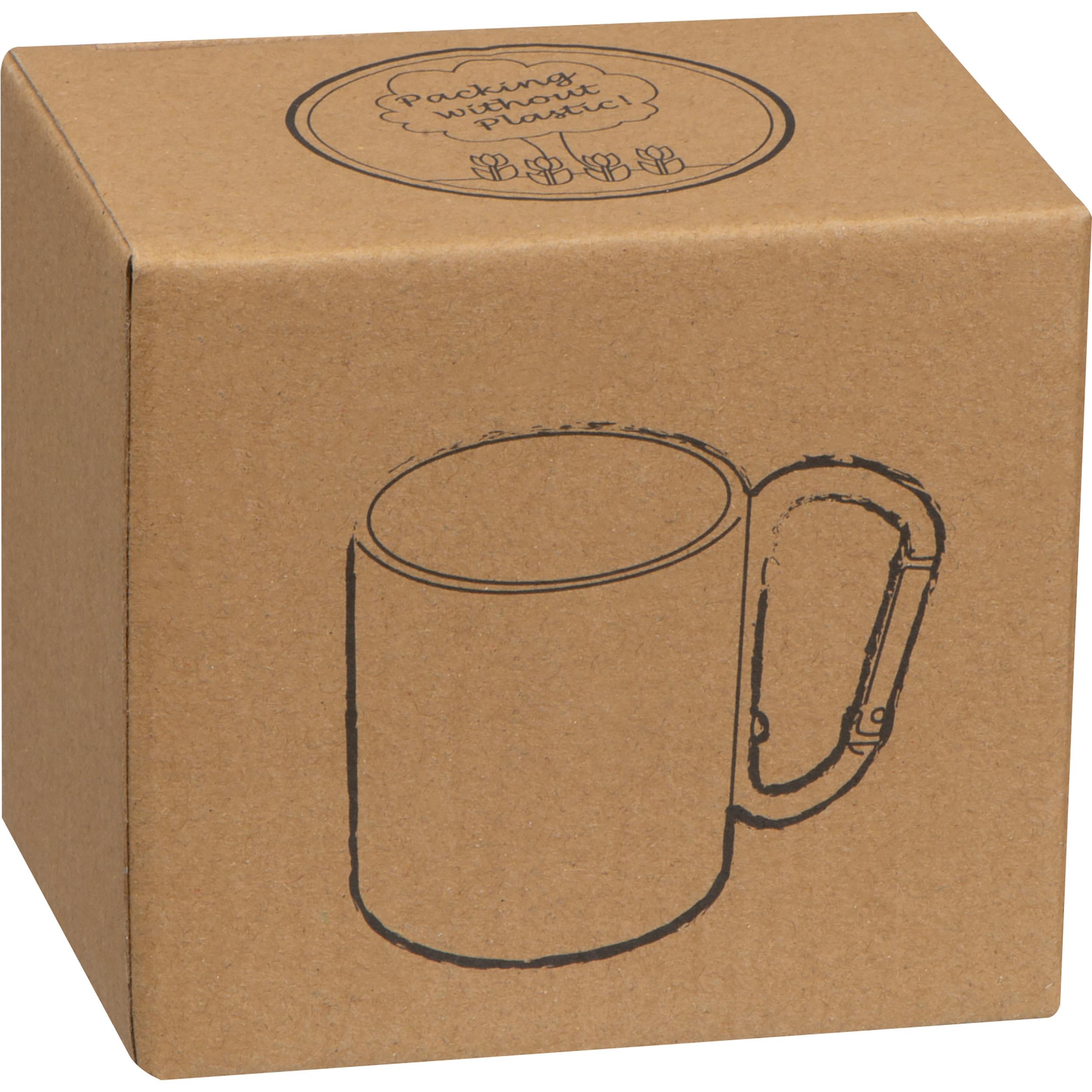 Tasse aus Metall mit Karabinerhaken, 200ml ANGELICA