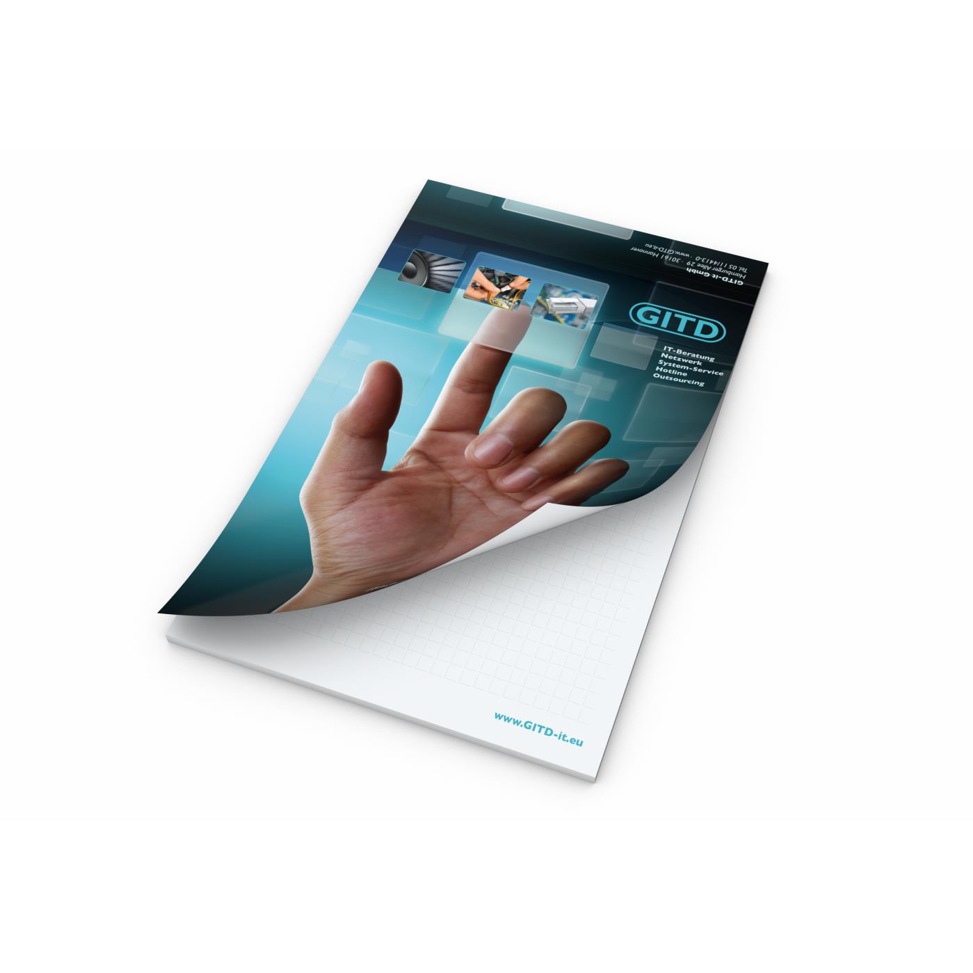 Schreibblock Cover EXPRESS 50 Seiten / Deckblatt individuell gestaltbar