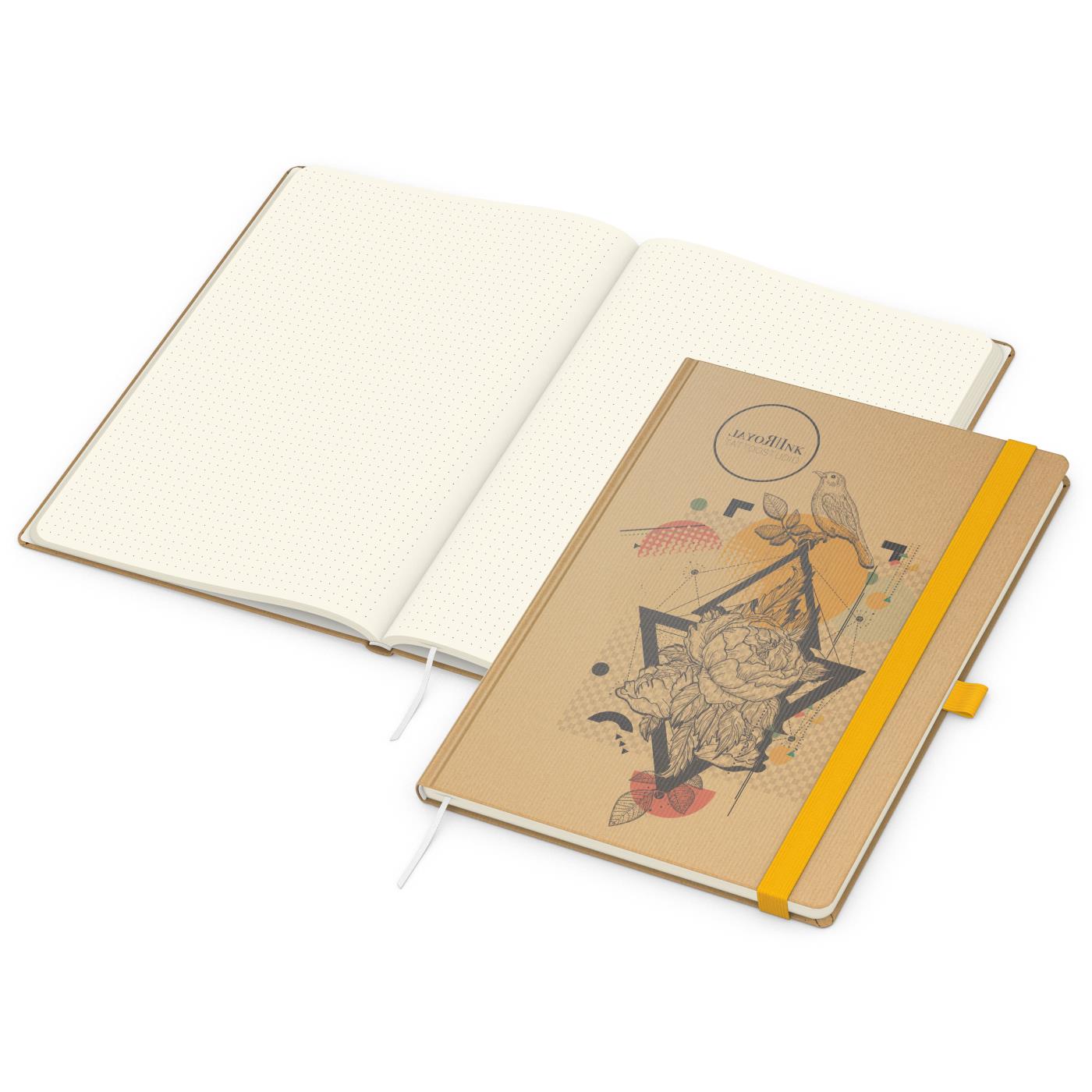 Notizbuch Match-Book Naturpapier-Hardcover individuell bedruckt
