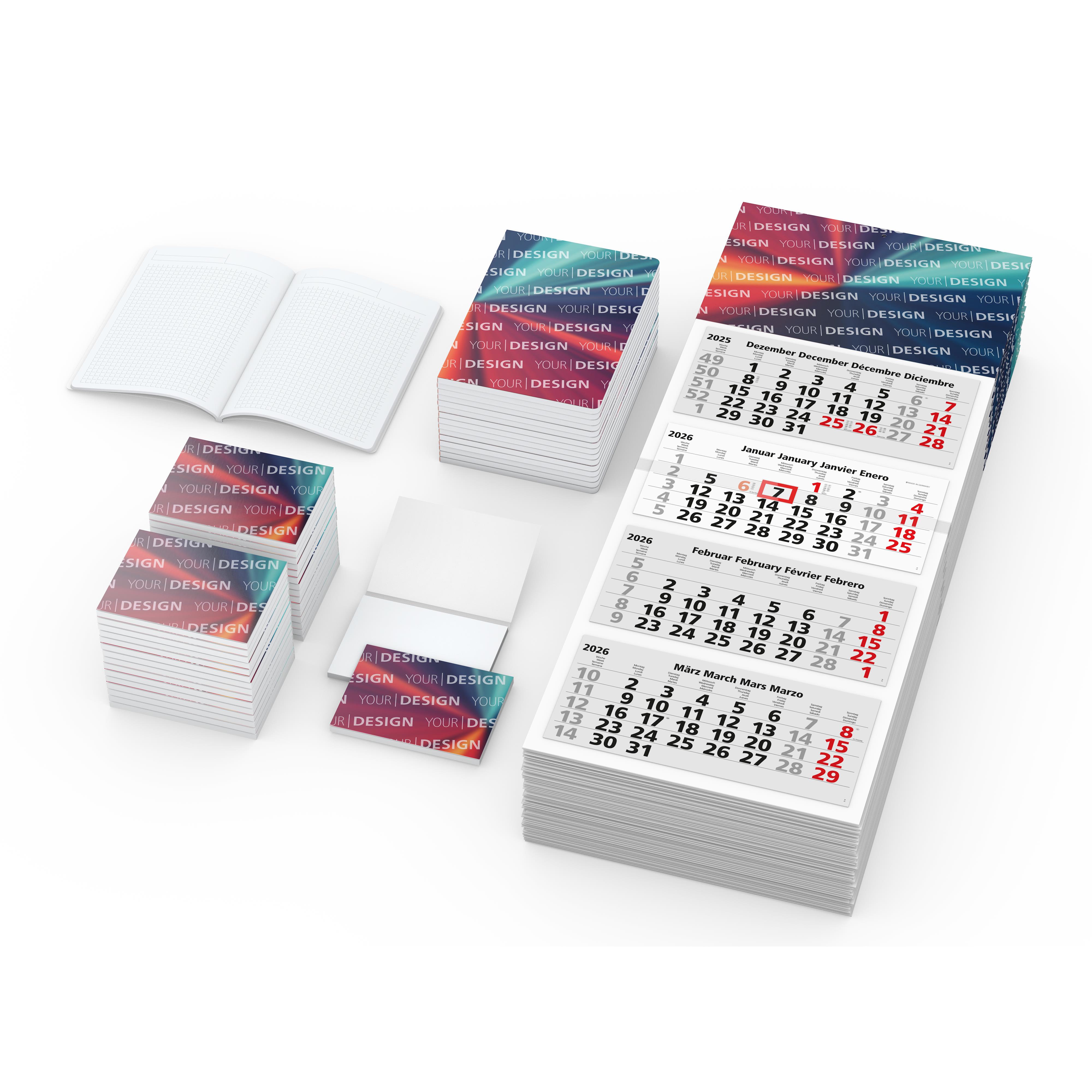 Spar-Set Office 250 Kalender Haftnotizen Notizb�cher