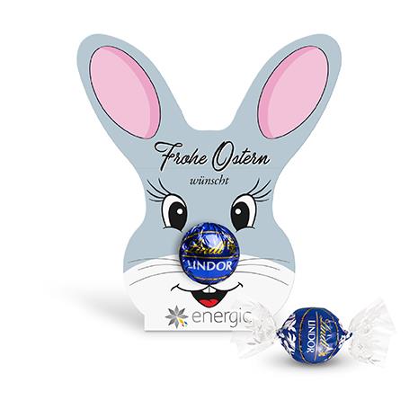 Lindt Lindor Kugel in Werbekartonage ´Osterhase´