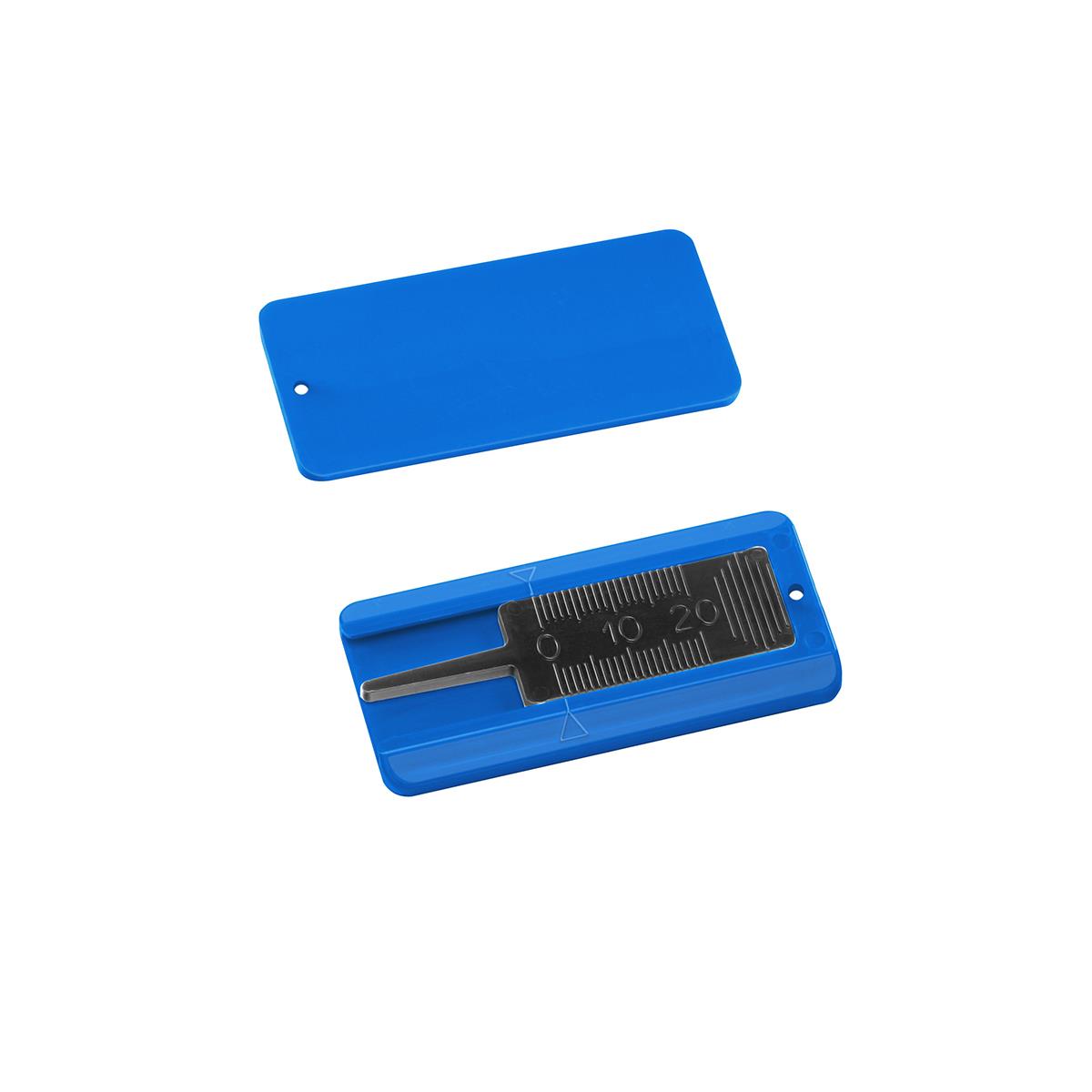 Prüfer schwarz, Gehäuse blau