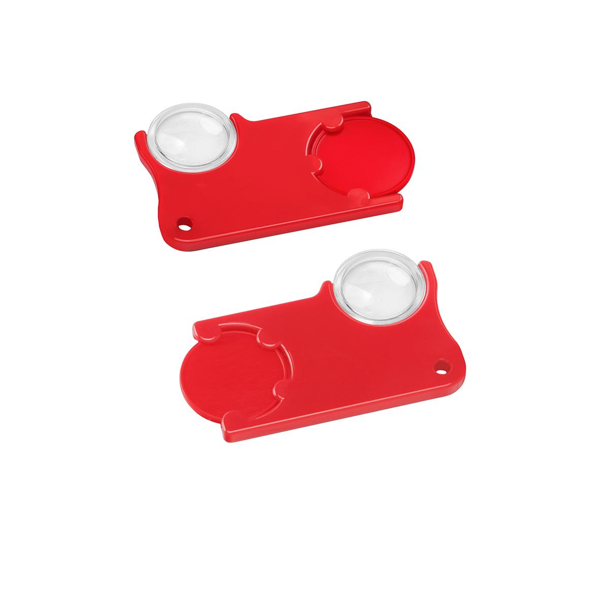 Chiphalter mit 1EUR-Chip und Lupe