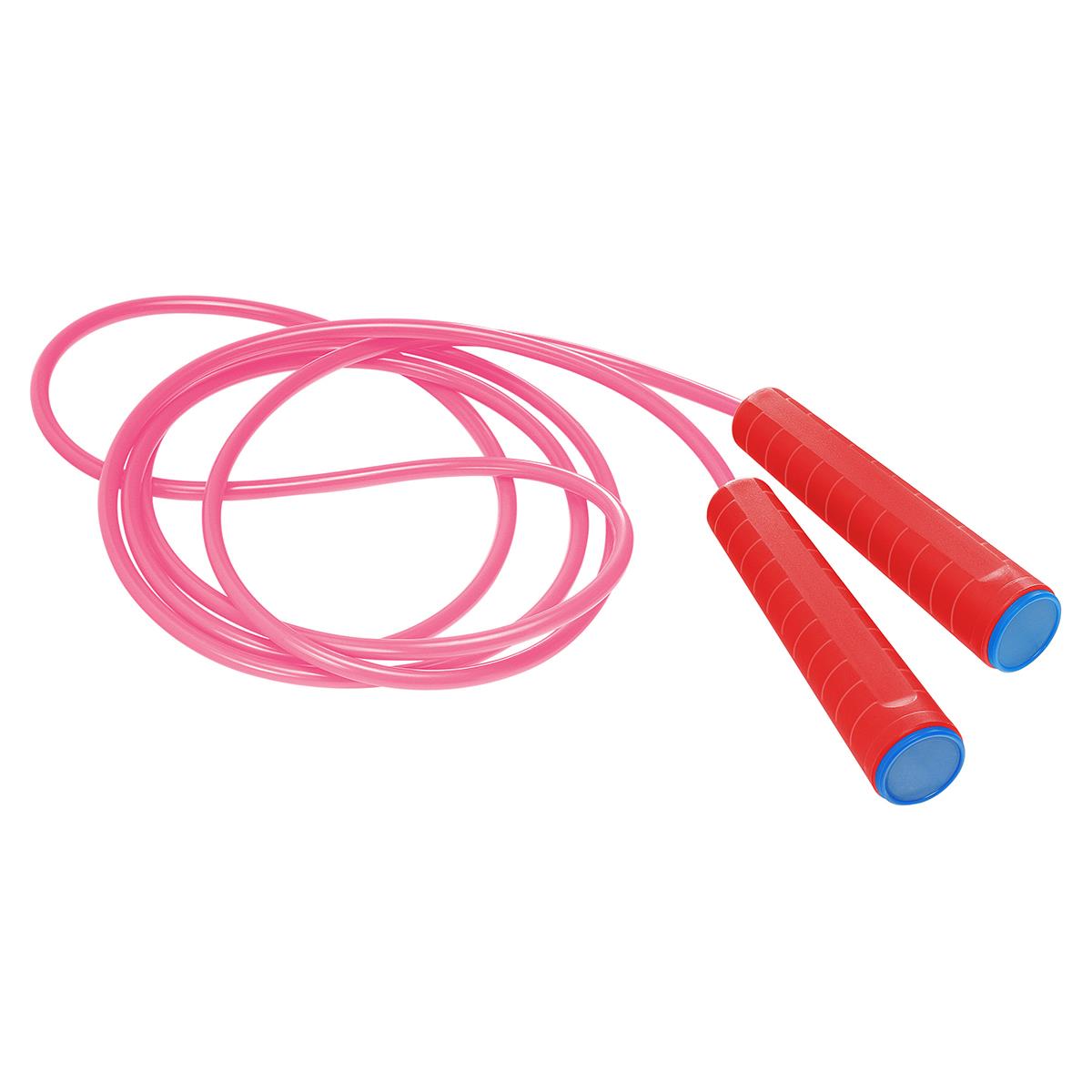Griff rot, Deckel blau, Seil pink