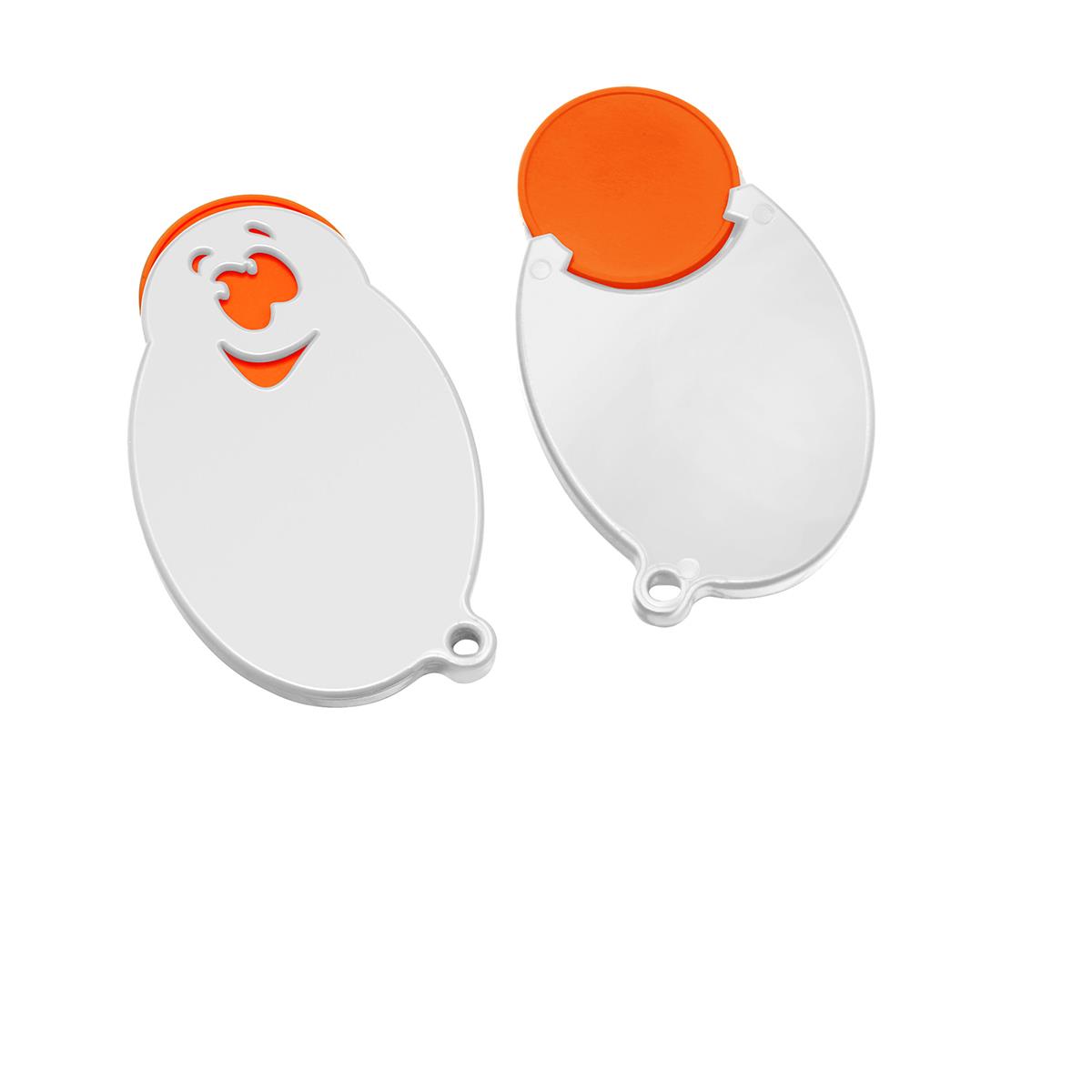 Chip orange, Chiphalter weiß