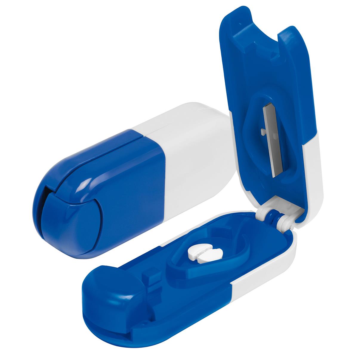 Grundfarbe weiß, Zusatzfarbe blau