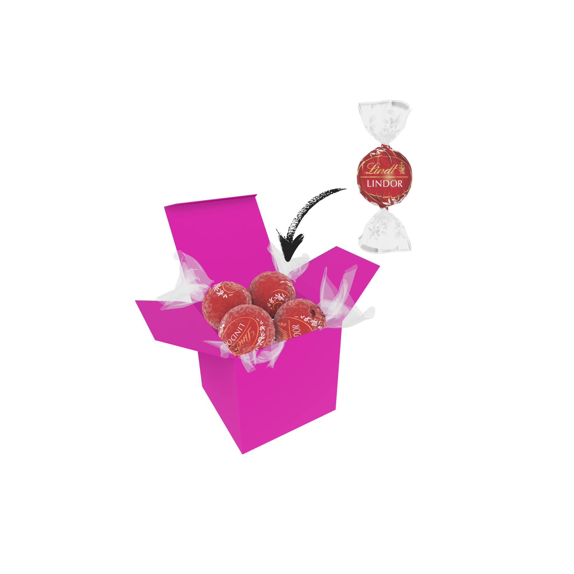 Color Lindor Box - Pink - Vollmilch