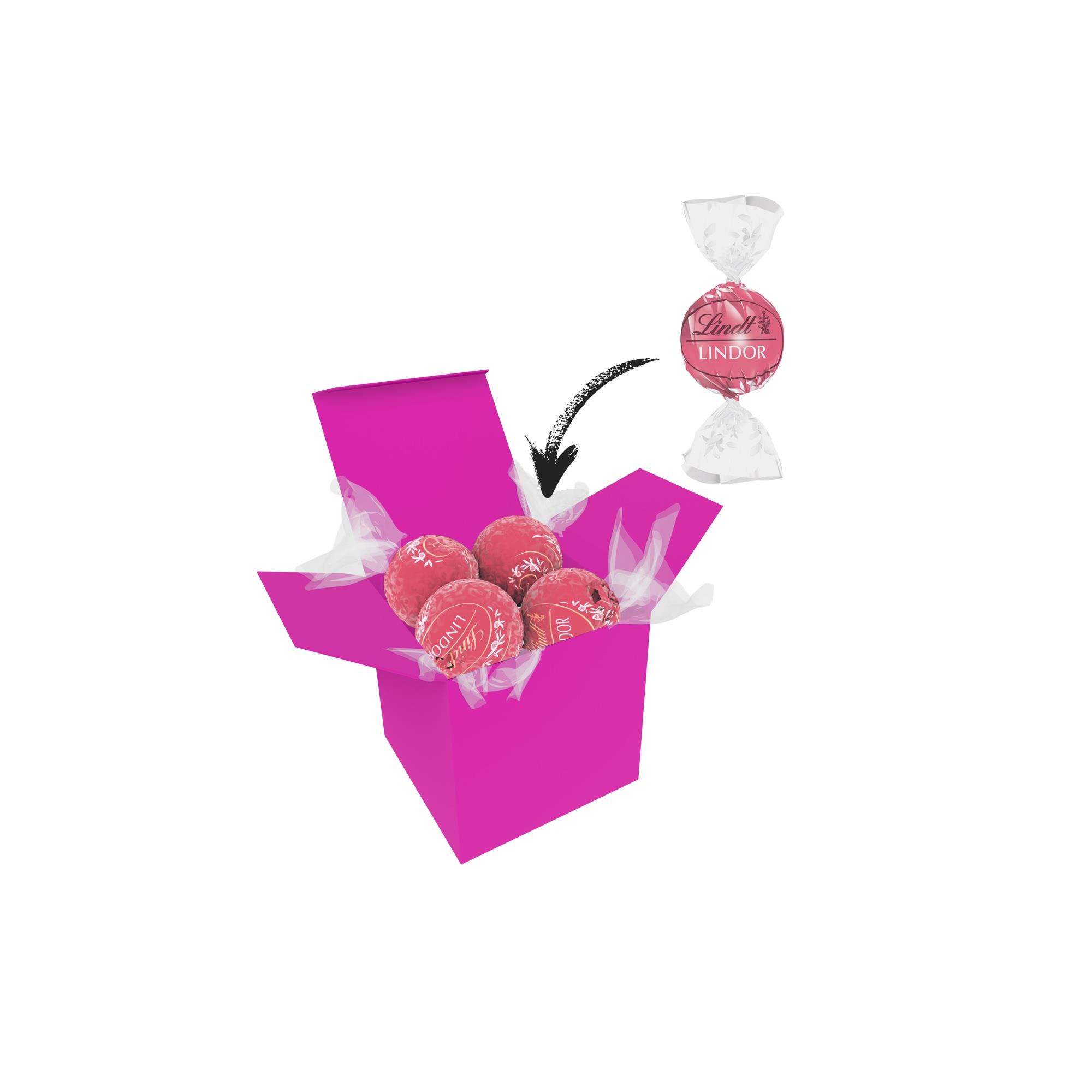 Color Lindor Box - Pink - Erdbeer-Sahne