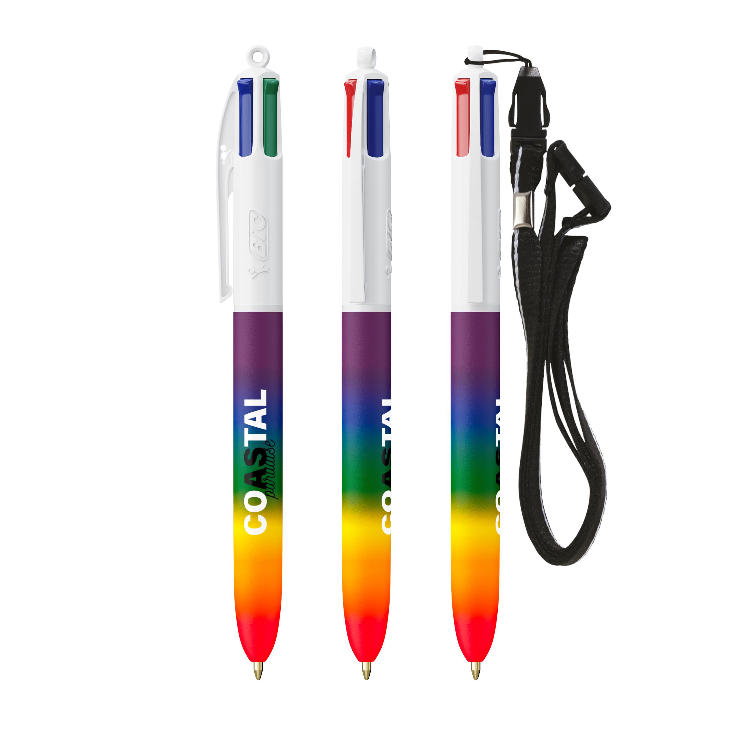 BIC� 4 Colours� Rainbow Decor + lanyard