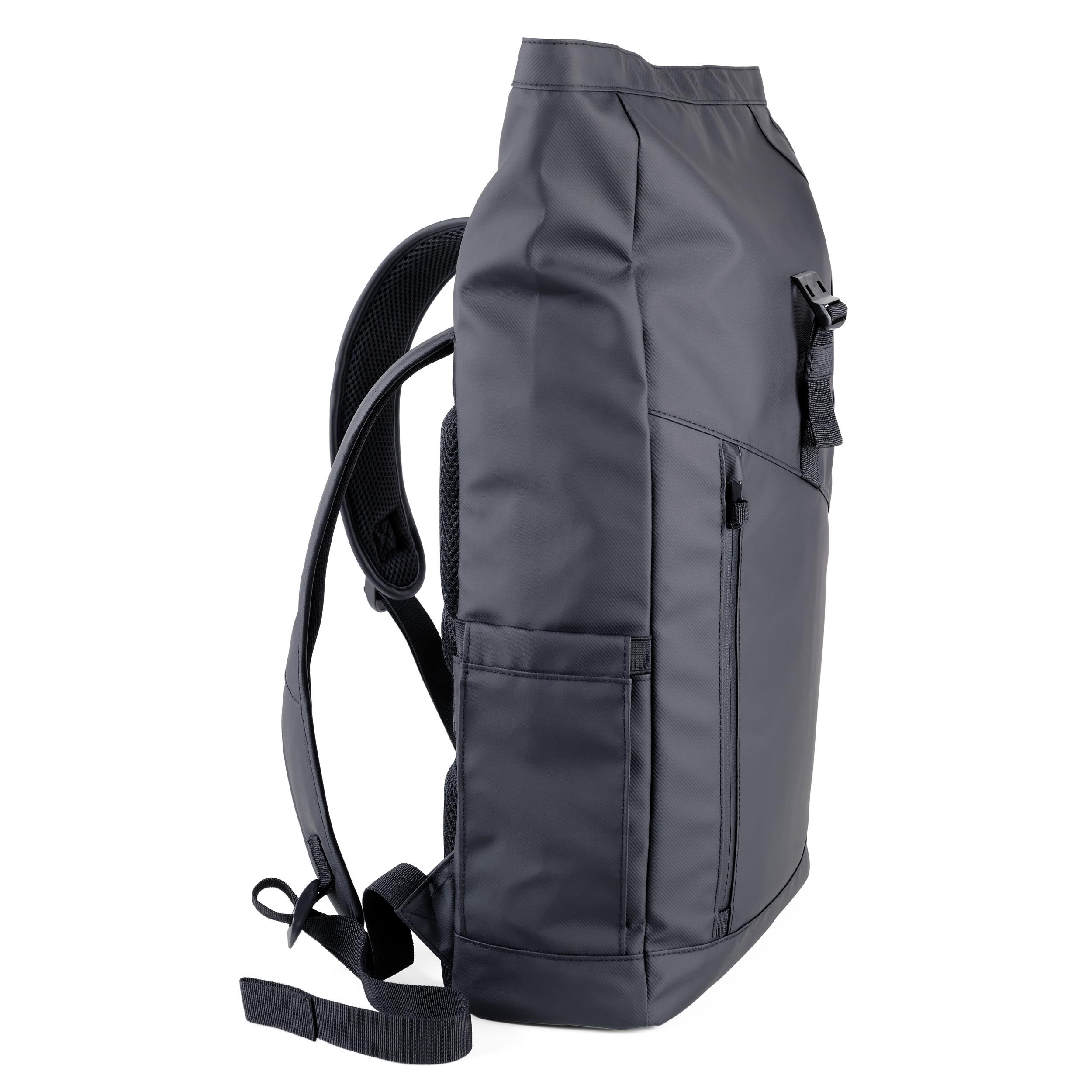TROIKA Roll Top Rucksack TROIKA BLACK ROLL TOP