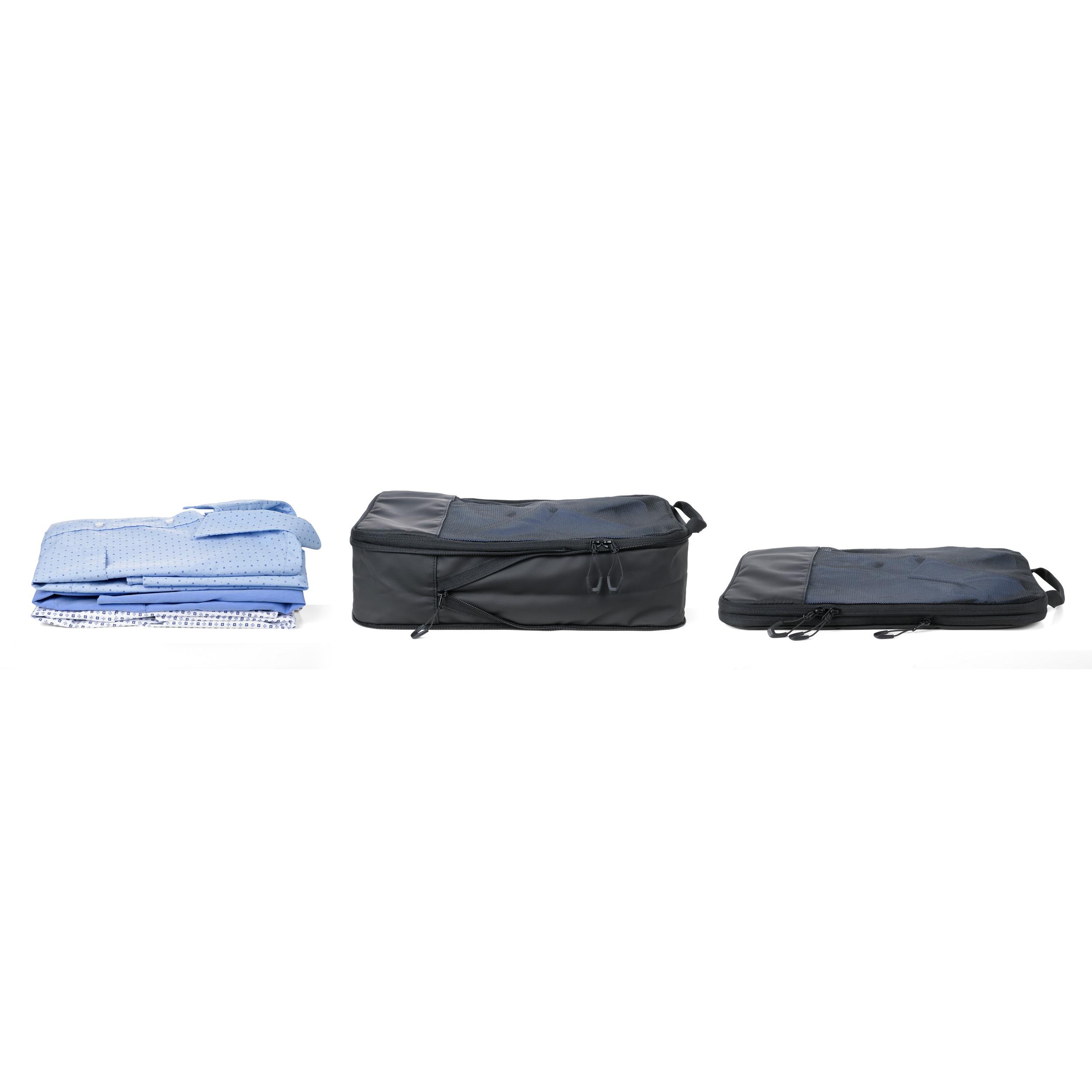 TROIKA Reise-Kompressionstaschen Set TROIKA BLACK PACKING CUBES