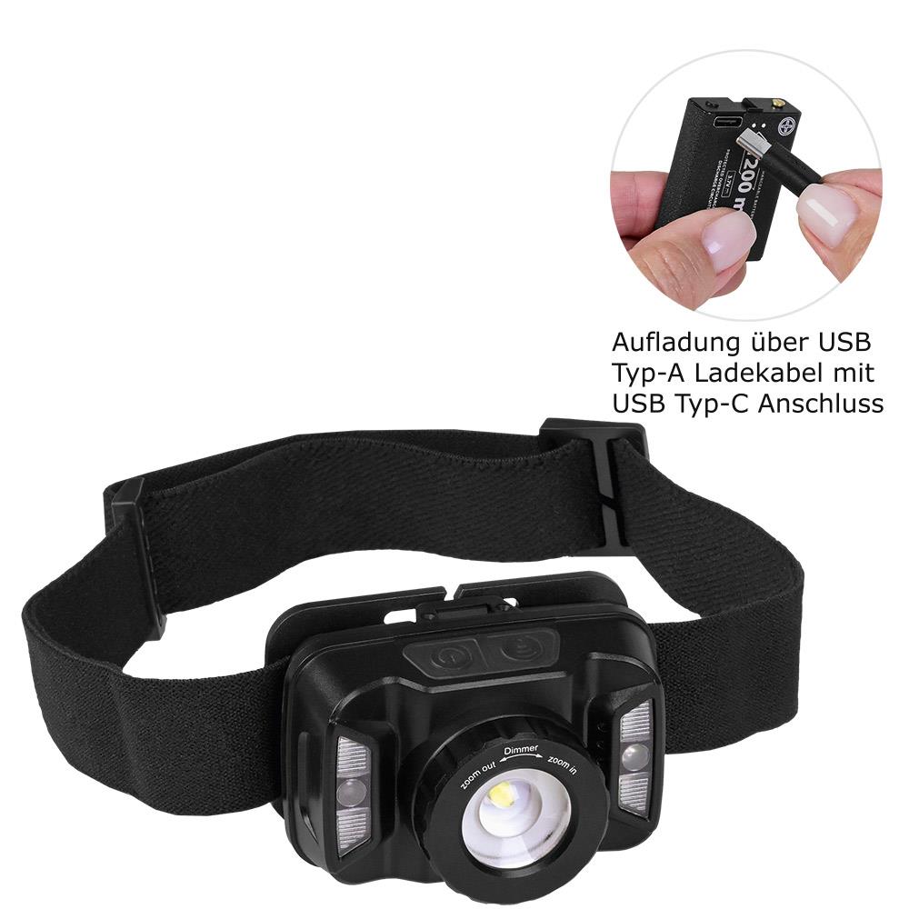 Aufladbare LED Stirnleuchte mit Sensorfunktion ´Focus Head Light Charge 220 L´