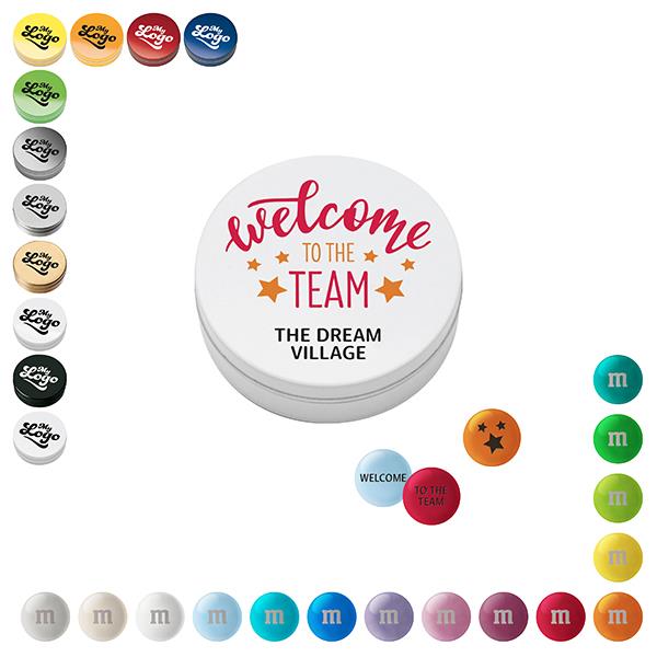 Personalisierte M&M´S® Schokolinsen in Metallbox, 20 g