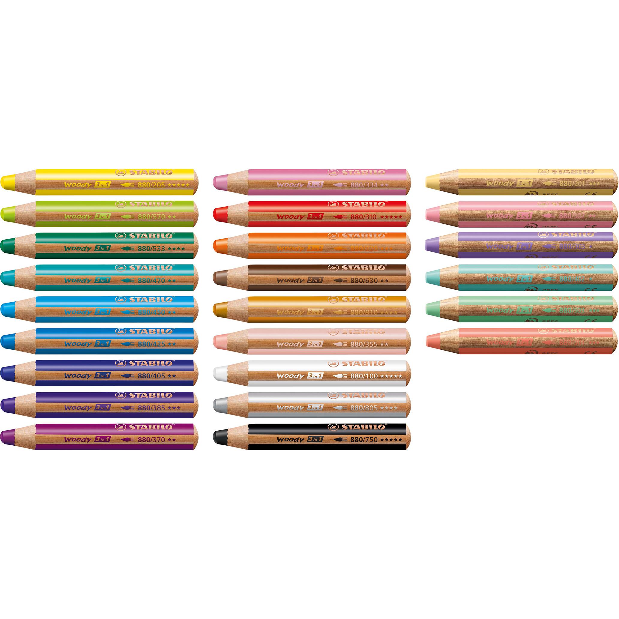 STABILO woody 3 in 1 Farbstift 2er-Set