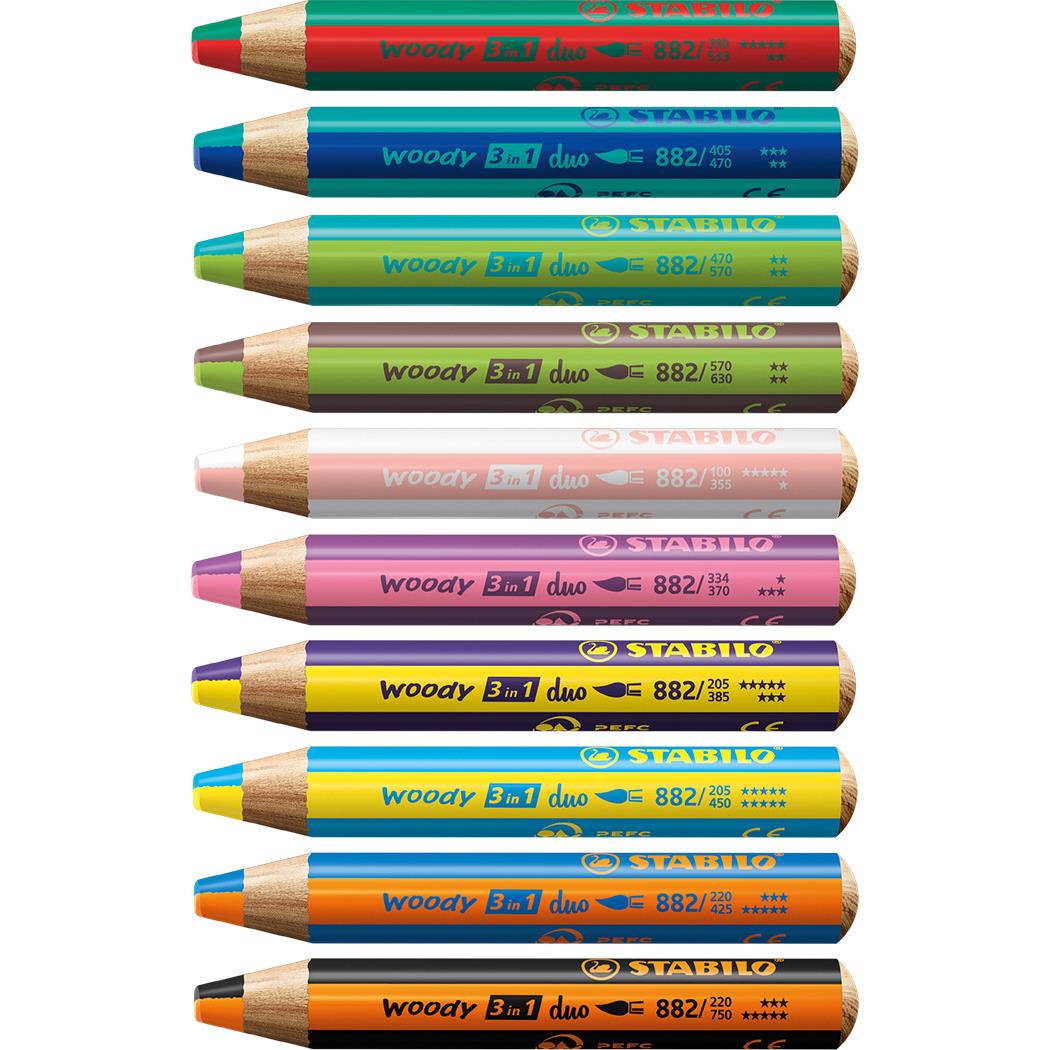 STABILO woody duo Farbstift 6er-Set