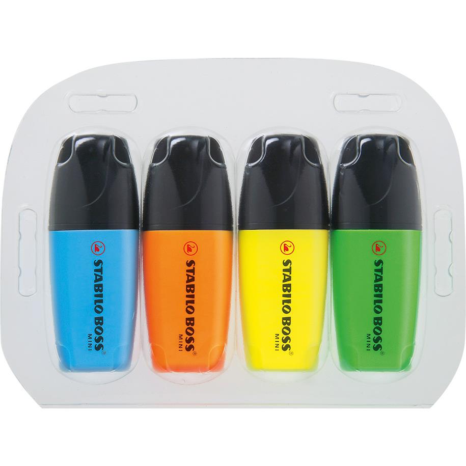 STABILO BOSS MINI 4er-Set Leuchtmarkierer