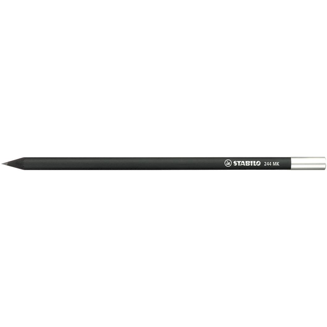 STABILO Grafitstift schwarz mit Metallkapsel