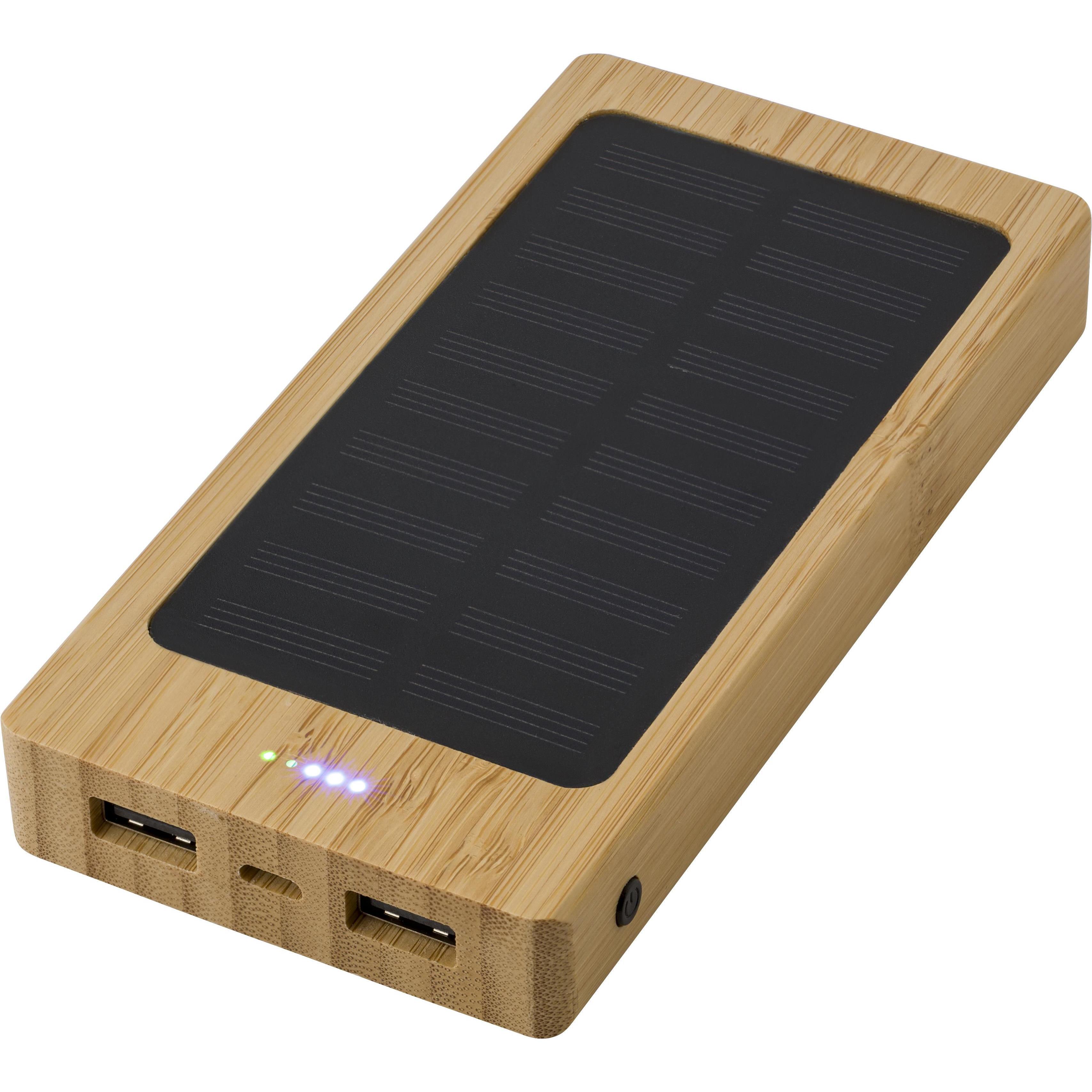 Powerbank Joan | Bambus | Solar | 8000 mAh