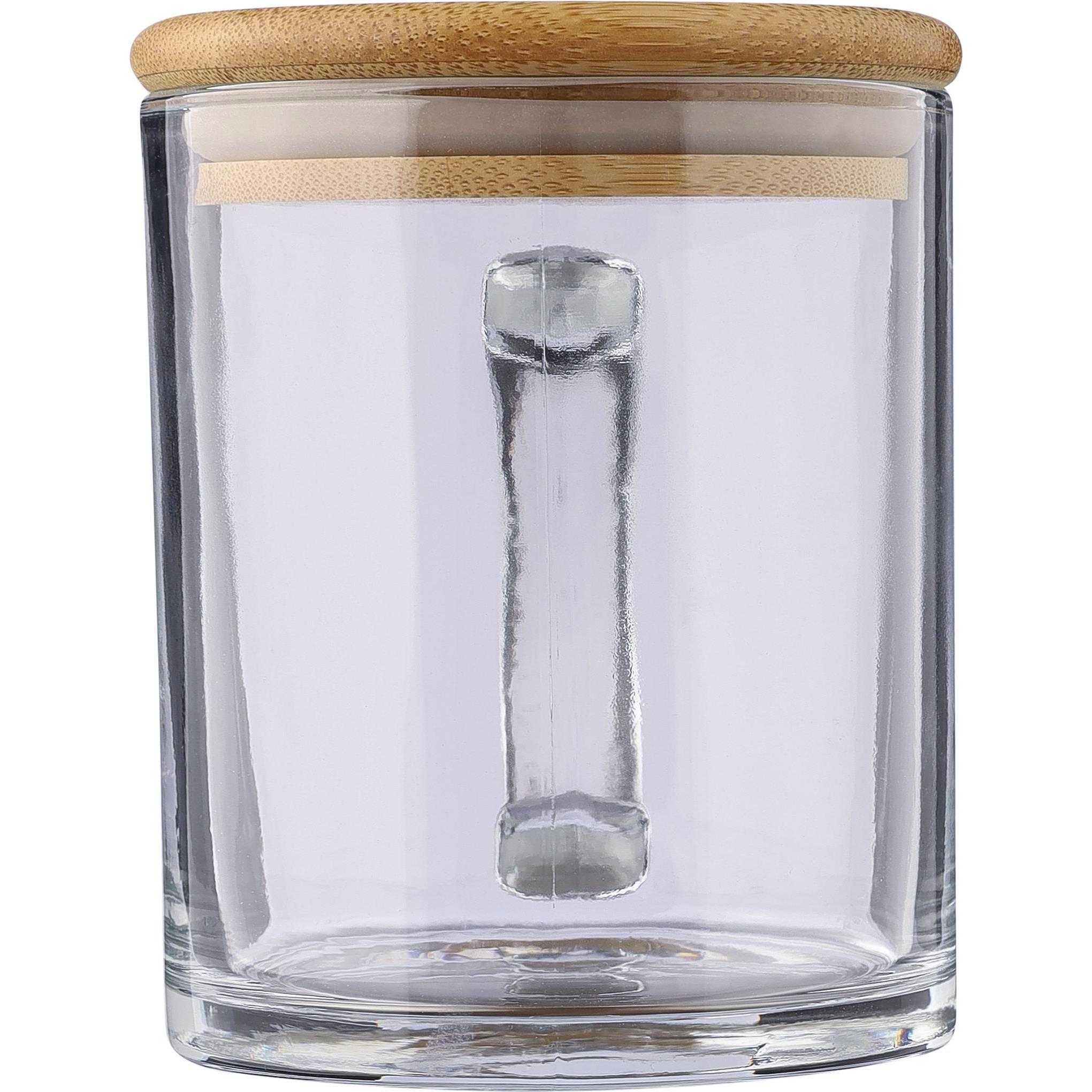Trinkbecher Ashley | Glas | Bambusdeckel | 300 ml