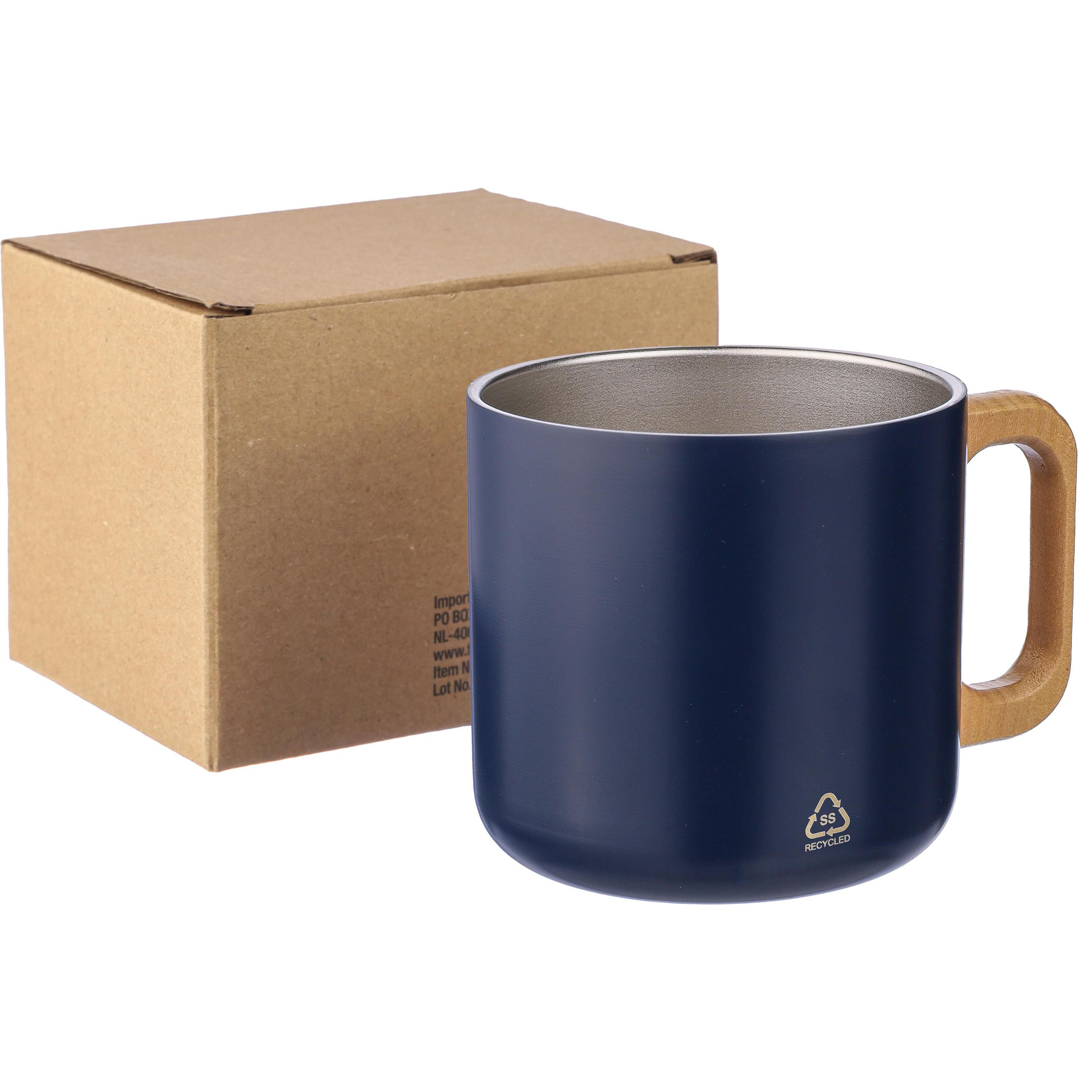Becher Dwight | Edelstahl | Holzgriff | 400 ml