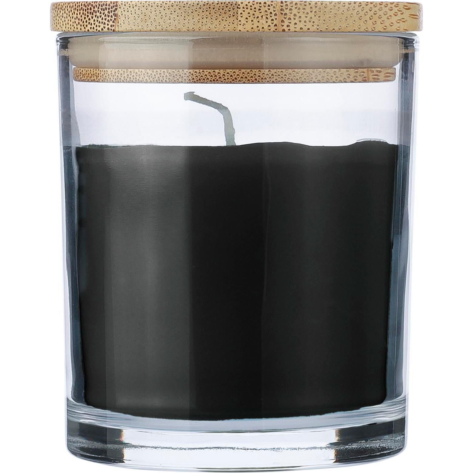 Kerze Riven | Glas mit Bambusdeckel
