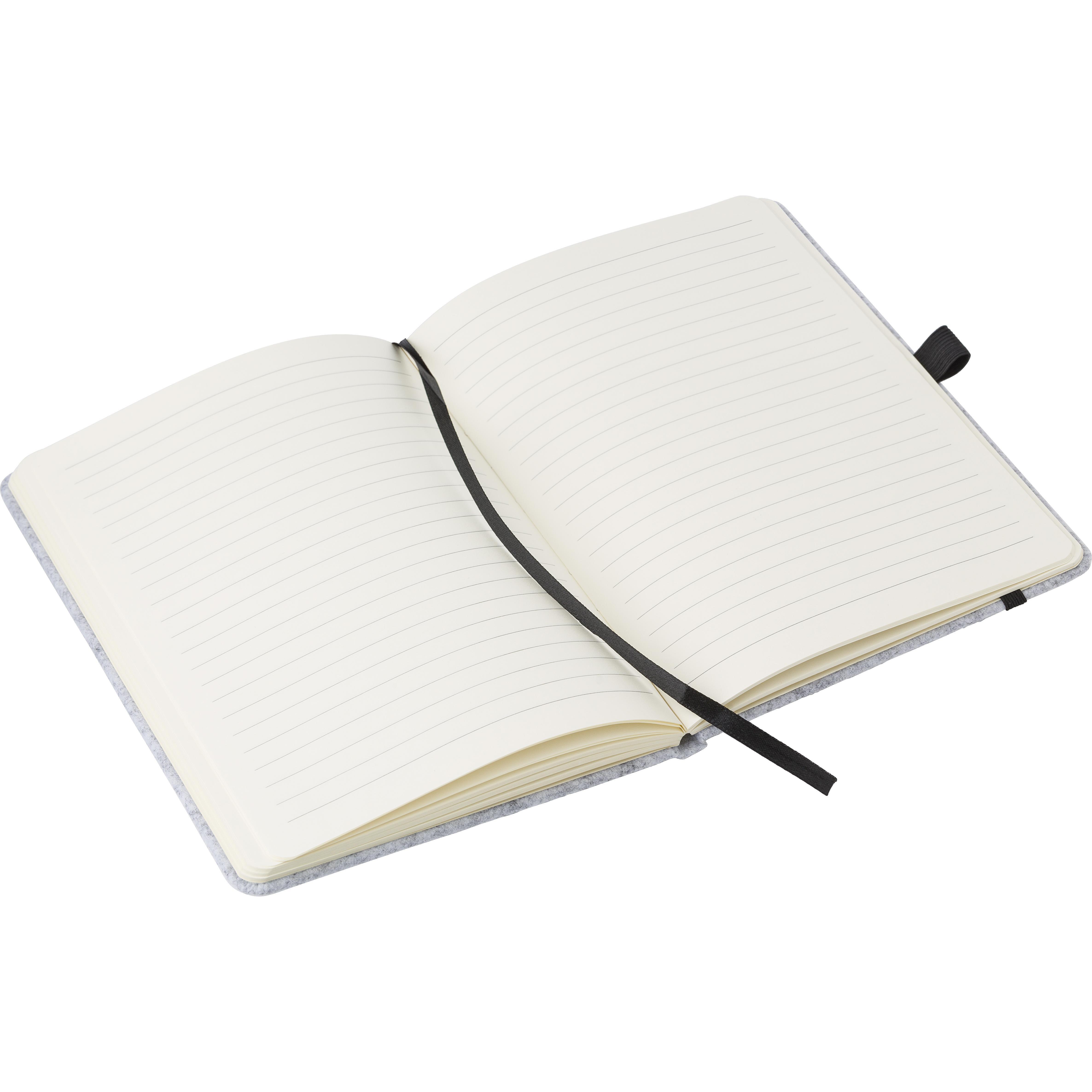Notizbuch Harper | FSCÂ® Mix-Papier | Filz | A5 | Liniert