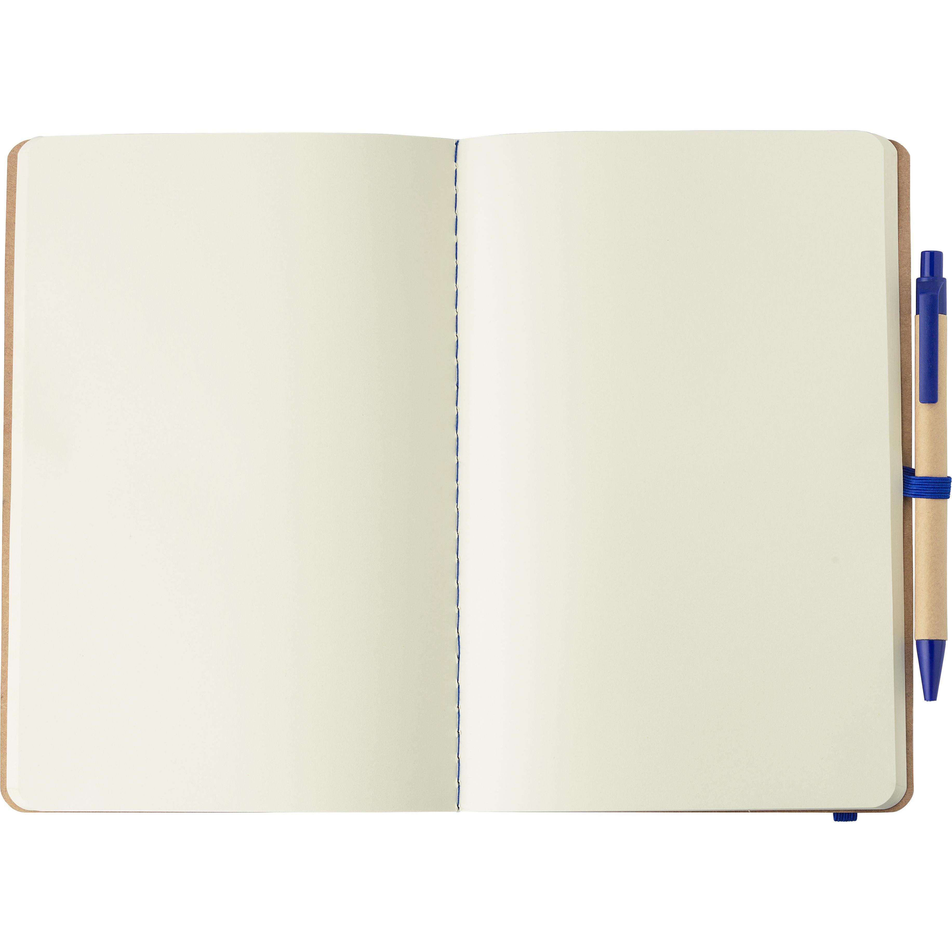 Notizbuch Theodore | Karton | A5 | Blanko | Mit Stift