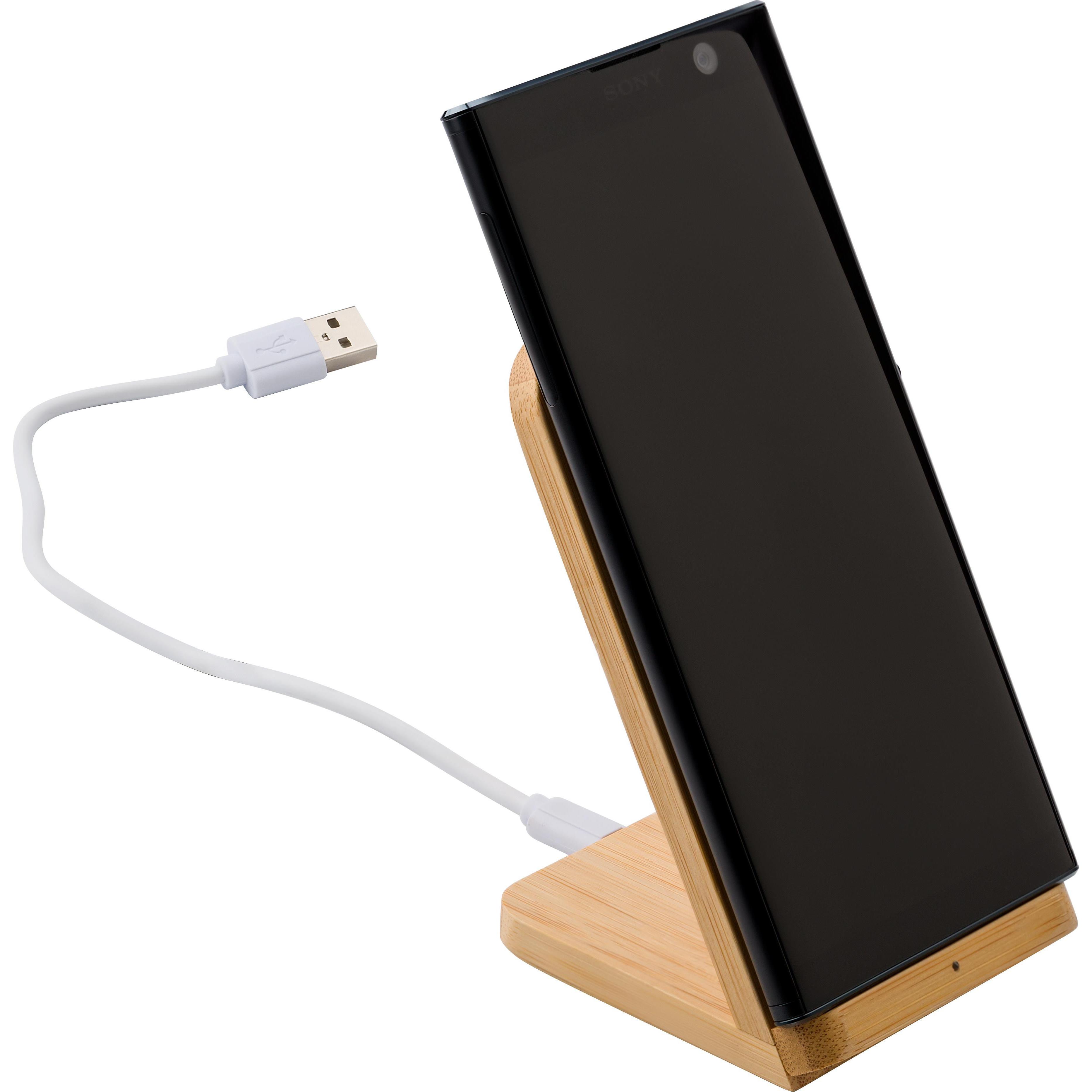 Wireless-Ladegerät aus Bambus Claudie