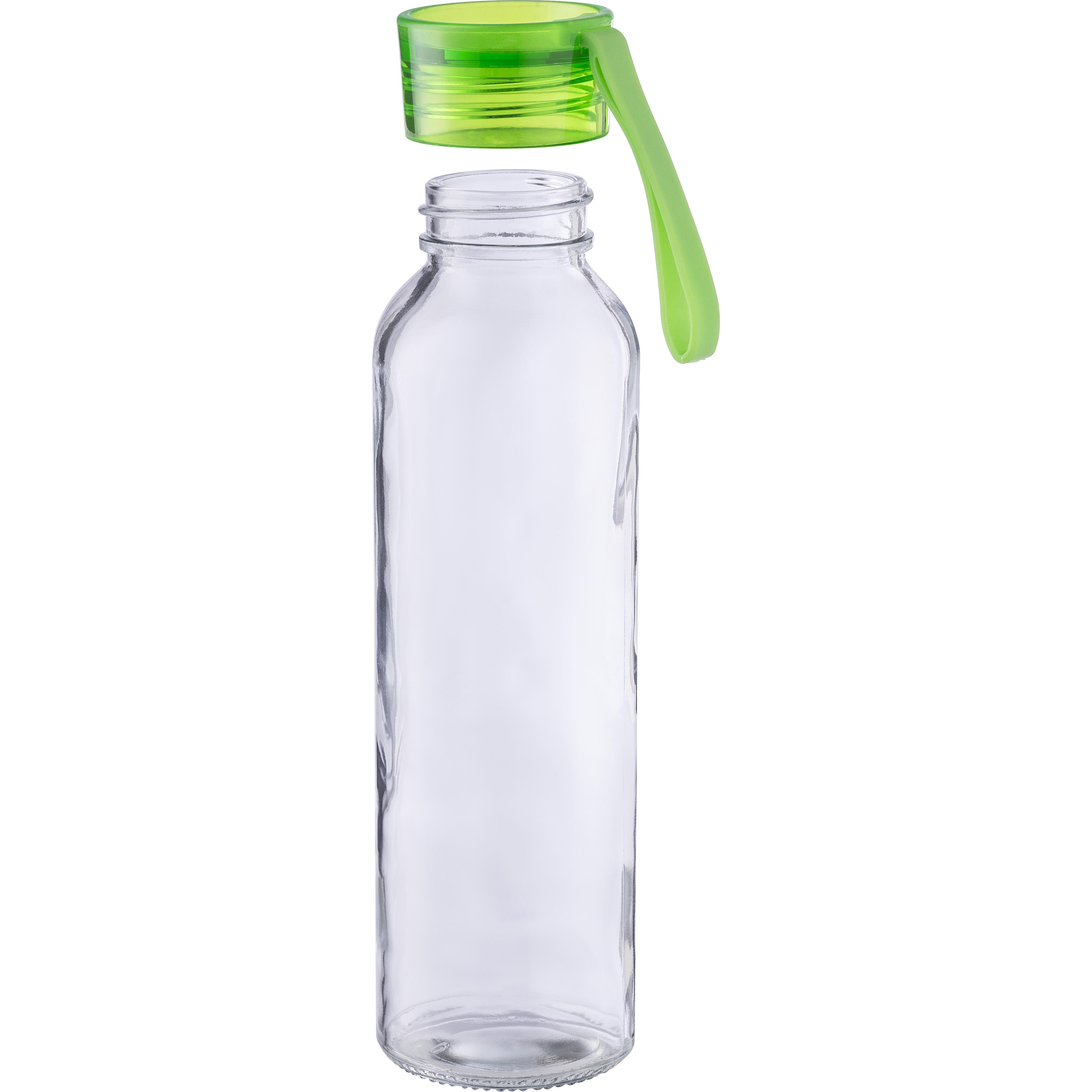 Trinkflasche | Glas | Farbiger Deckel | 500 ml