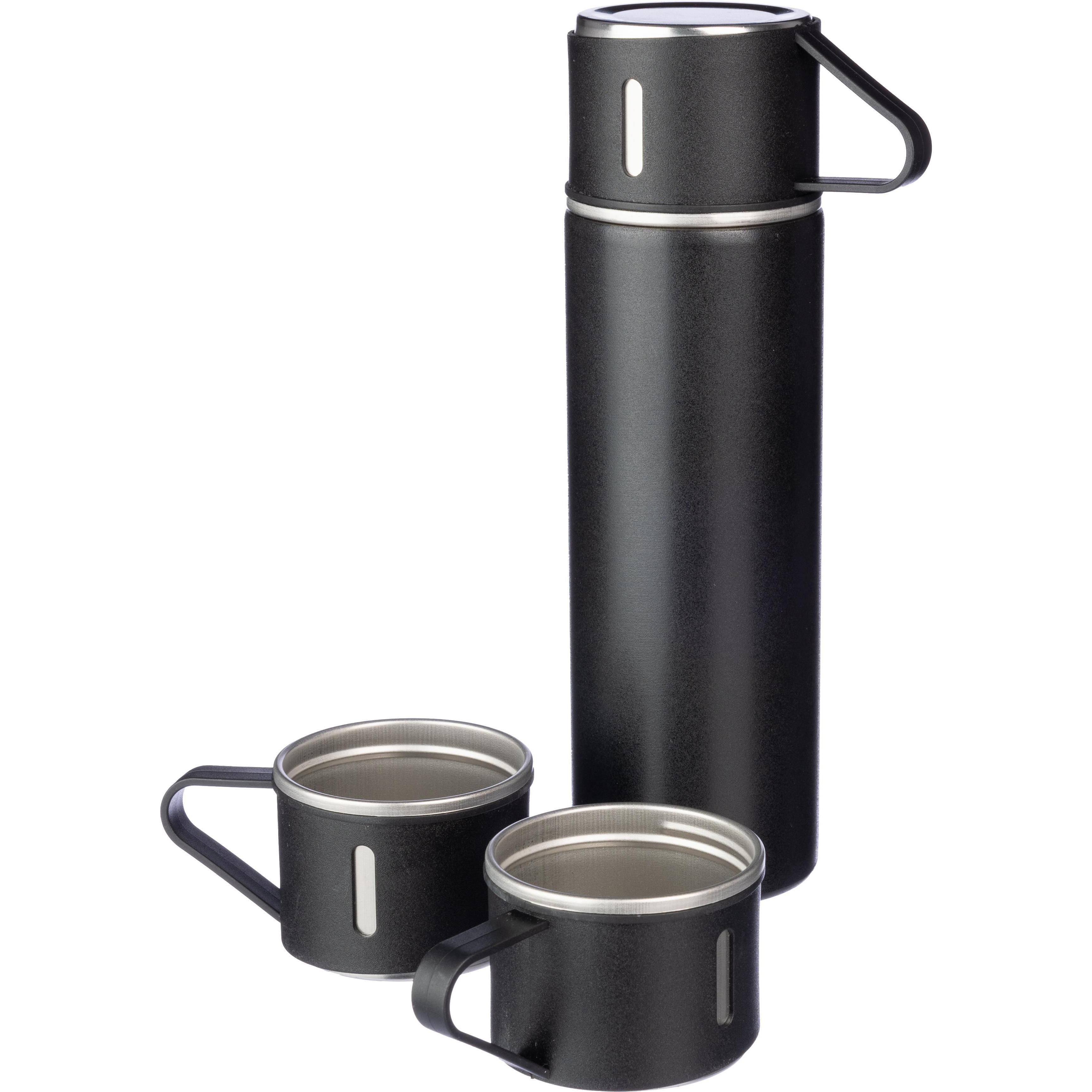 Thermosflaschen-Set | Edelstahl | 420 ml + 2 Becher