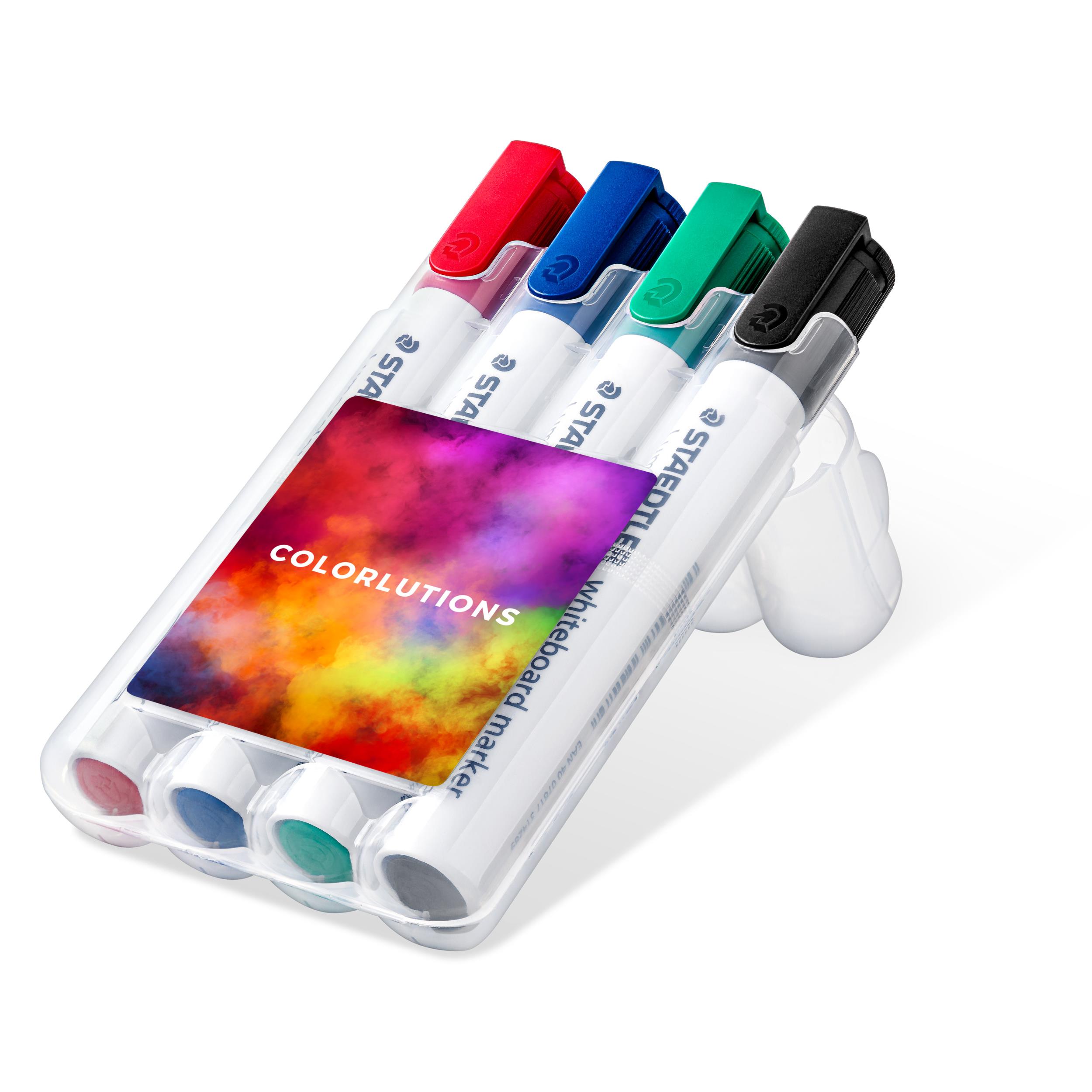 STAEDTLER Lumocolor® whiteboard marker, 4er Box (Keilspitze)