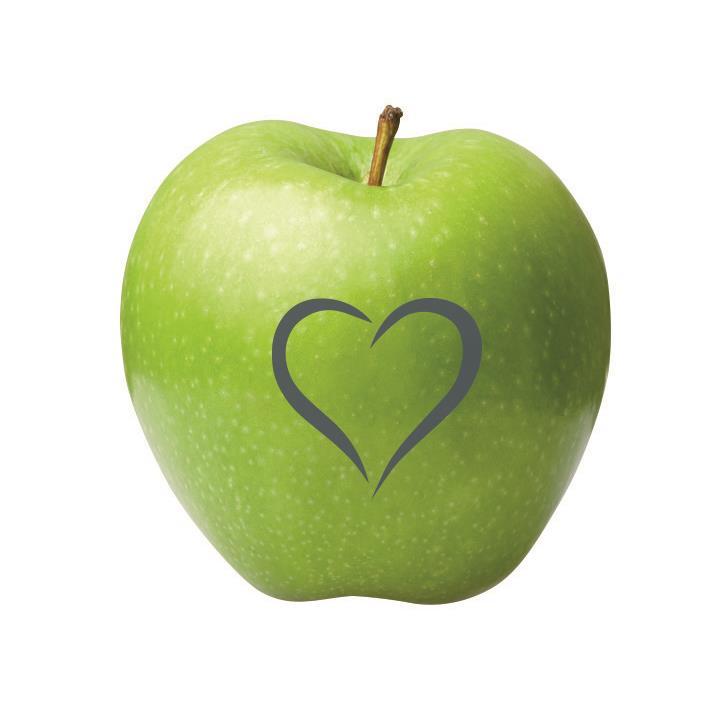 LogoFrucht Apfel gr�n mit Herz